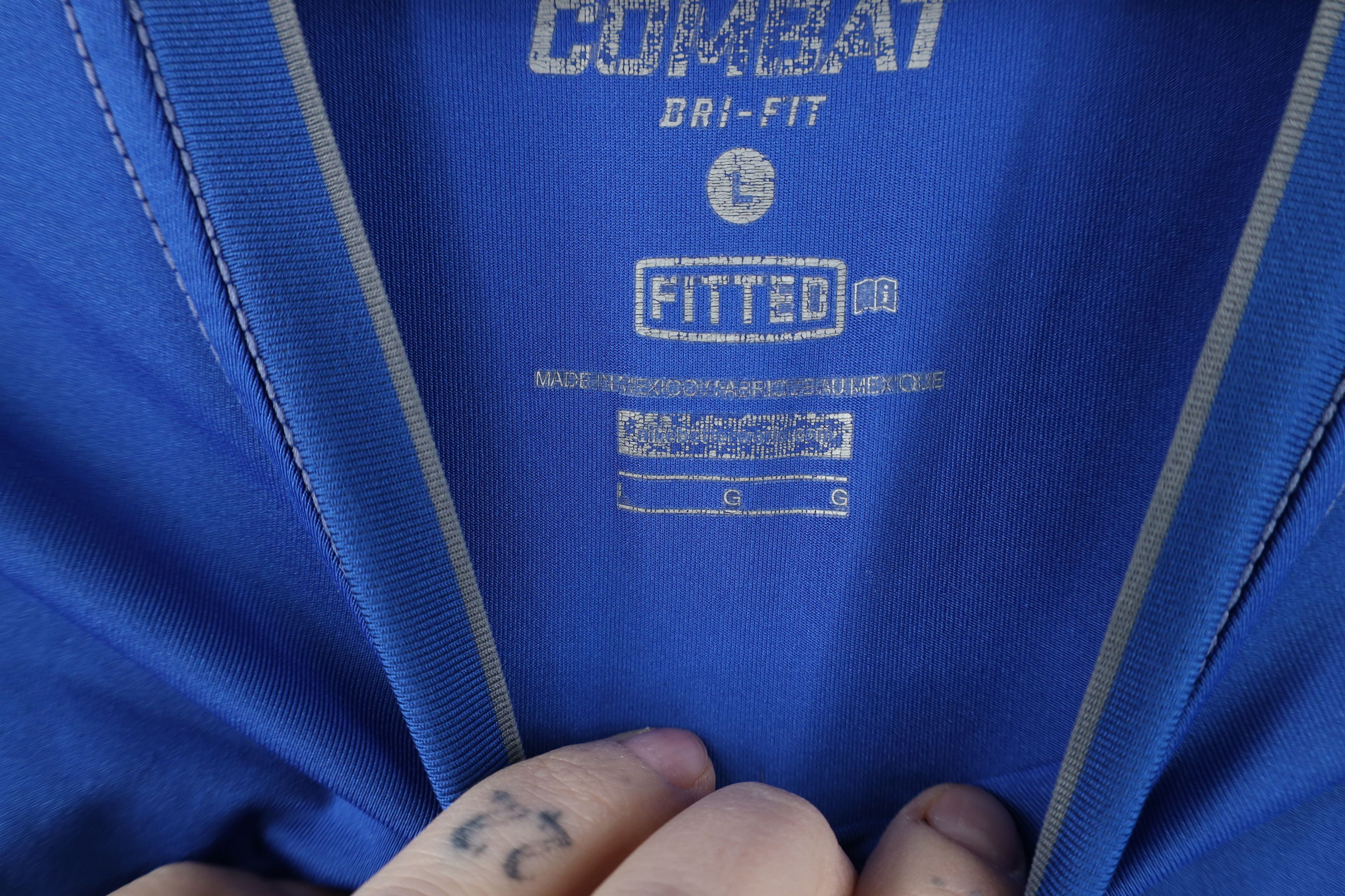 Nike Nike Pro Combat Training Long Sleeve T-Shirt Blue Size US L / EU 52-54 / 3 - 7 Thumbnail