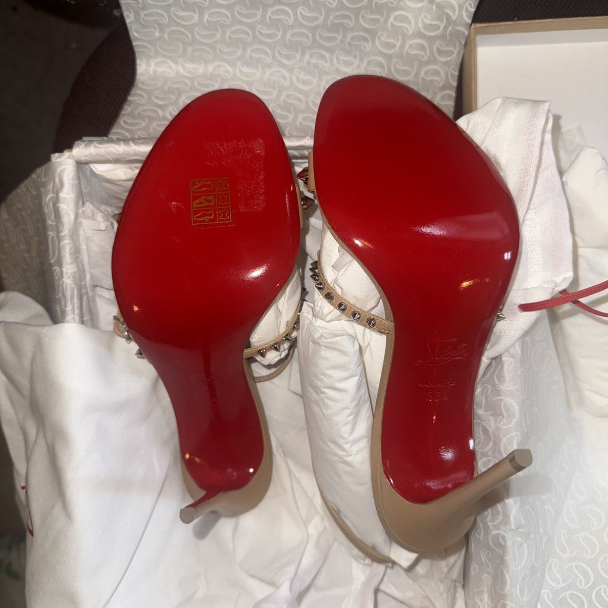 Christian Louboutin 3240088 B439 Tatooshka Spikes 100 Size US 8.5 / IT 38.5 - 6 Thumbnail