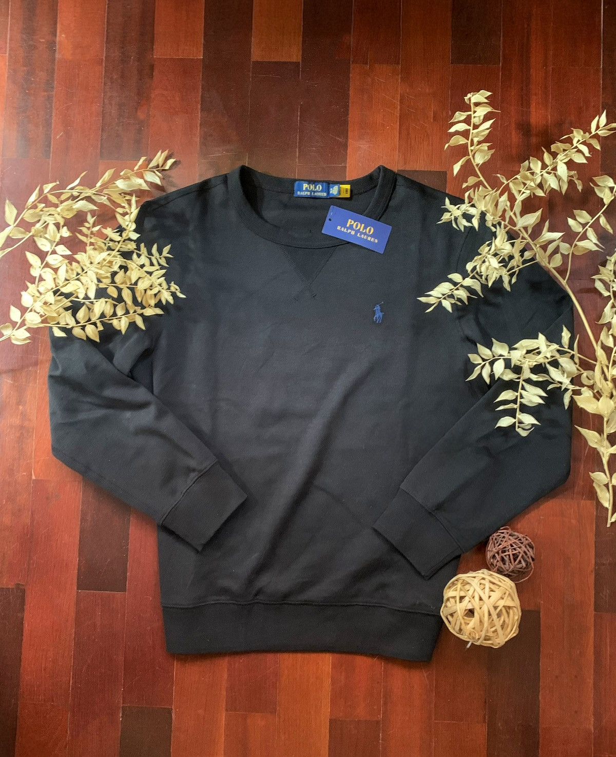 Ralph Lauren 🖤 Ralph Lauren Black Sweater with Navy Logo | Size S Size US S / EU 44-46 / 1 - 2 Thumbnail