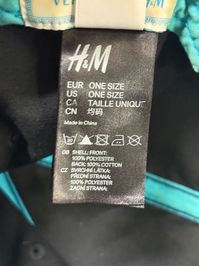 Versace Versace H&M Turquoise Leopard Print Baseball Cap Size ONE SIZE - 9 Thumbnail