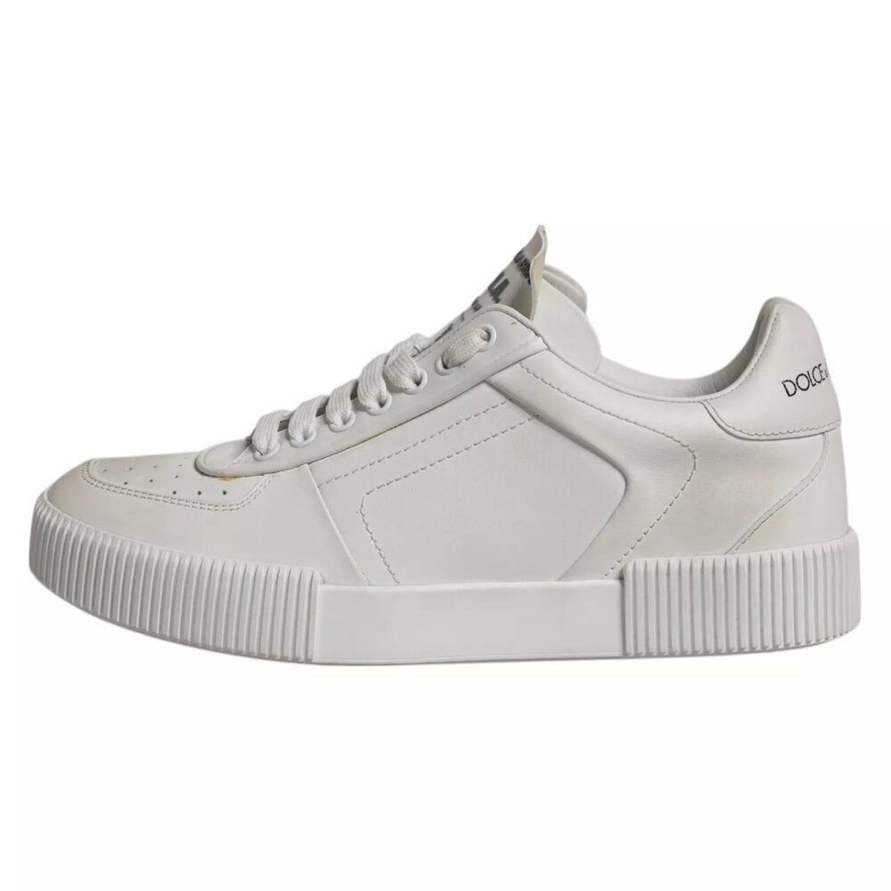 Dolce & Gabbana Dolce & Gabbana White Miami Leather Low Top Sneakers Shoes Size US 7 / EU 40 - 6 Thumbnail
