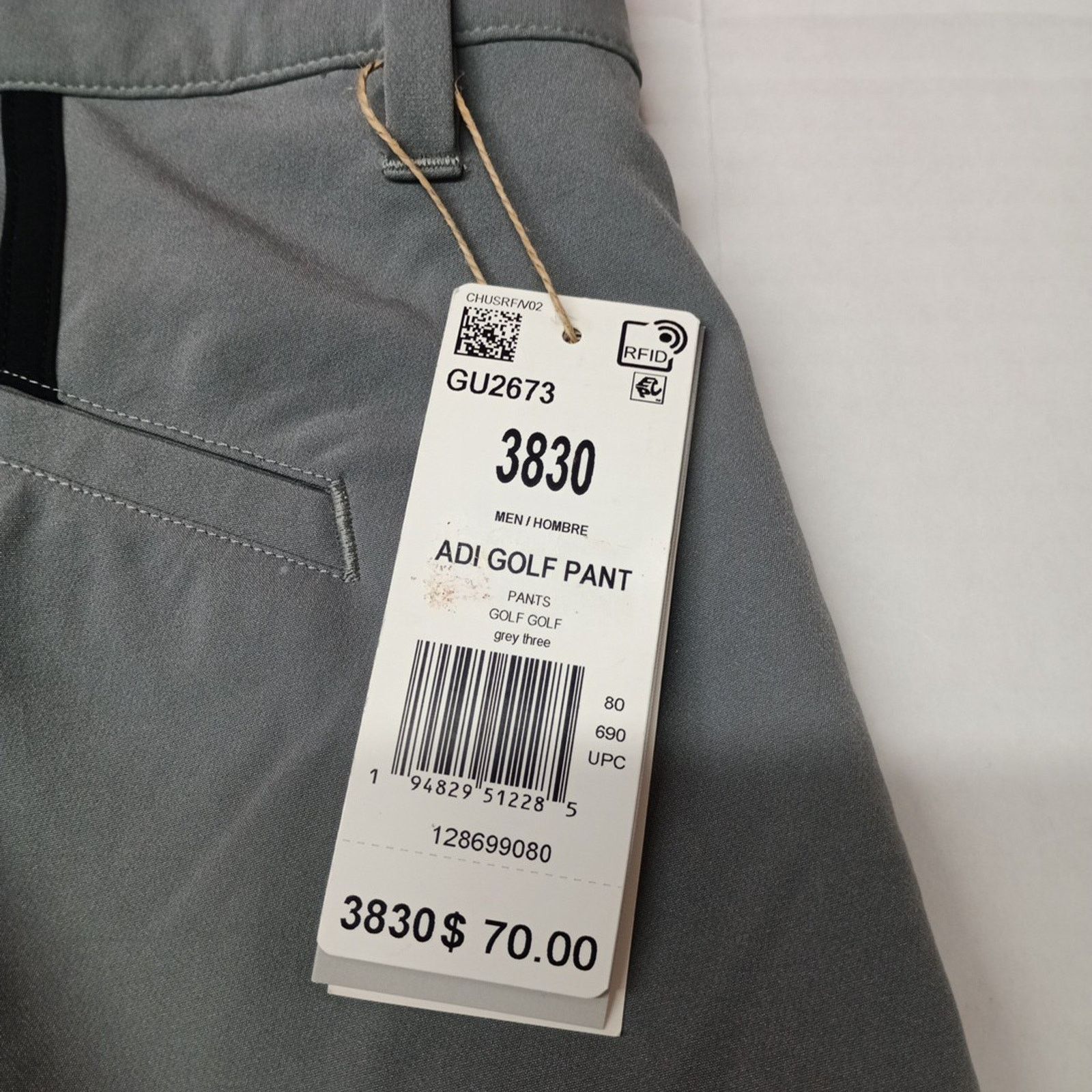 Adidas Adidas Golf Primegreen Lightweight Pants Gray Men Size 38x30 Size US 38 / EU 54 - 7 Thumbnail