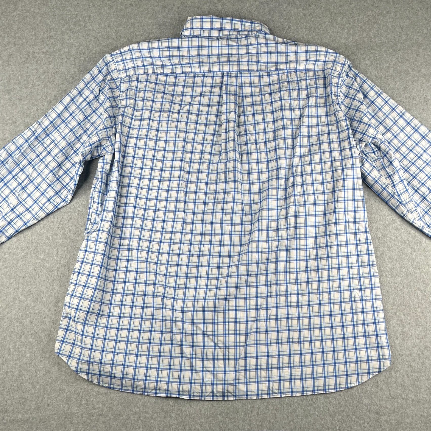 Vineyard Vines Button-Up Shirt XL Blue Check Men Long Sleeve Classic Fit Button-Down Collared Nylon Spandex Lightweight