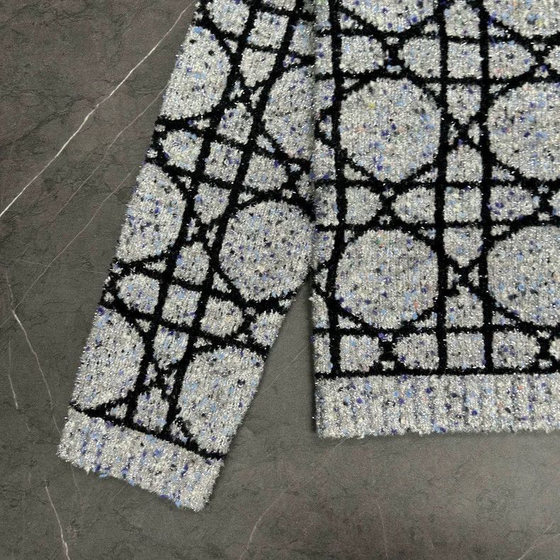 Dior Dior DIOR 24FW Diamond Pattern Sweater-2507 Size US XL / EU 56 / 4 - 5 Thumbnail