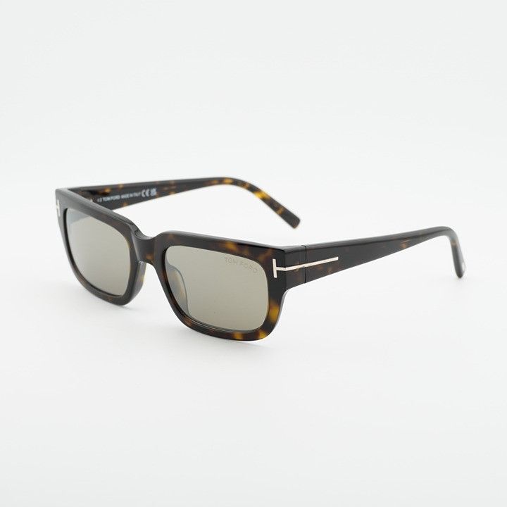 Tom Ford Tom Ford Ezra FT1075 52L Sunglasses Havana Rectangle Frame Size ONE SIZE - 1 Thumbnail
