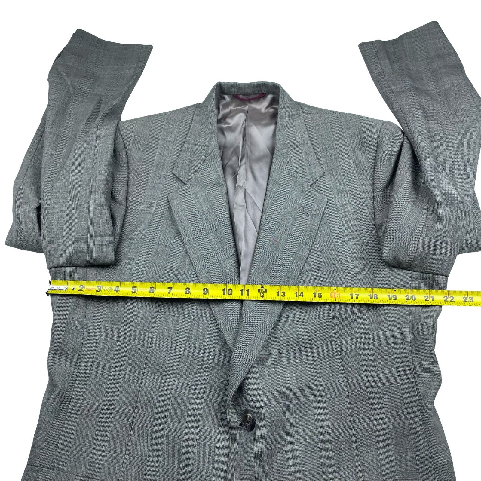 Hart Schaffner Marx Hart Schaffner Marx Men’s 100% Wool 2-Button Suit Beige Plai Size 42L - 9 Thumbnail