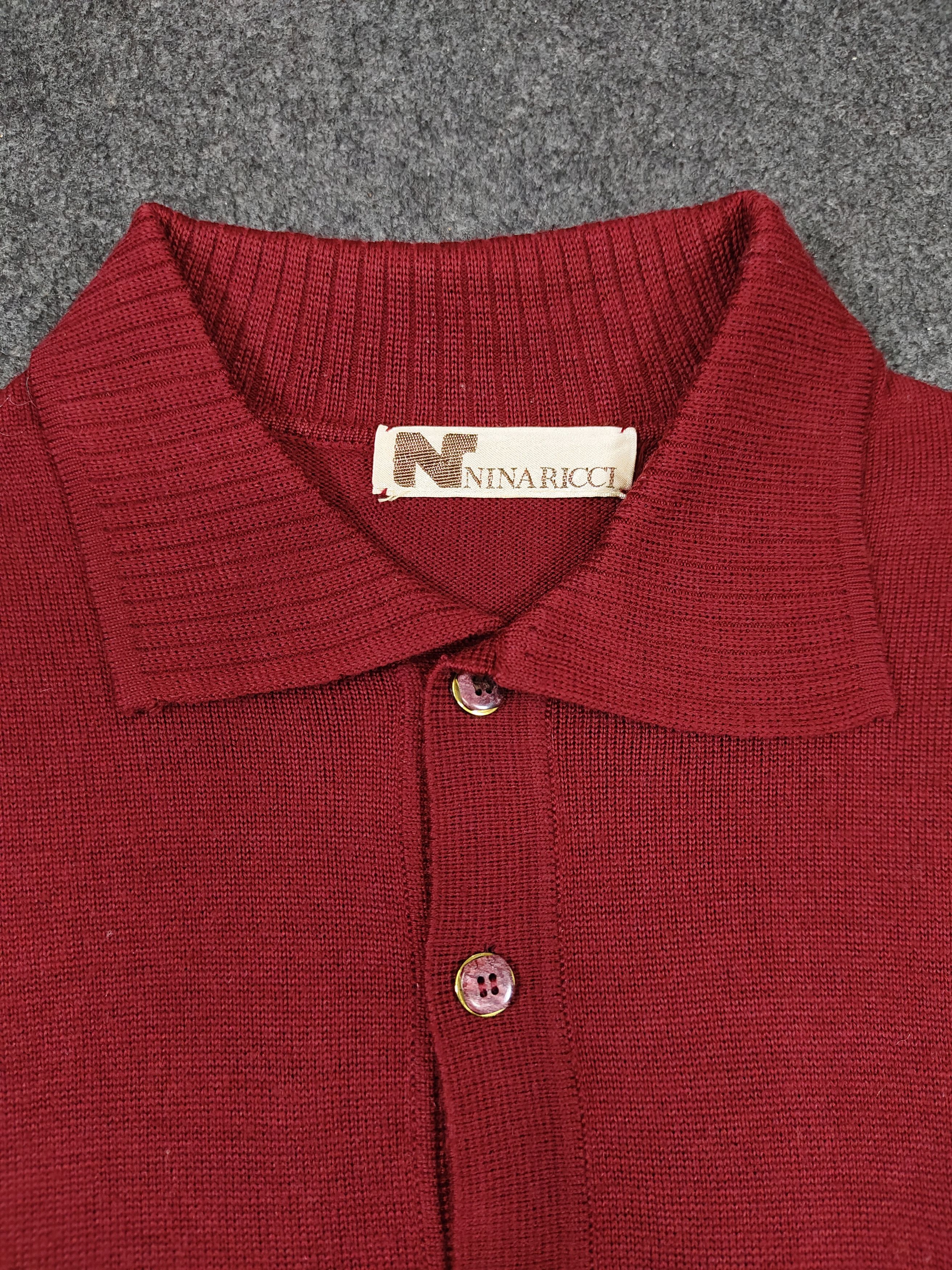 Nina Ricci 💥Vtg 80s Nina Ricci Logo Knitted Polos Size M / US 6-8 / IT 42-44 - 8 Thumbnail
