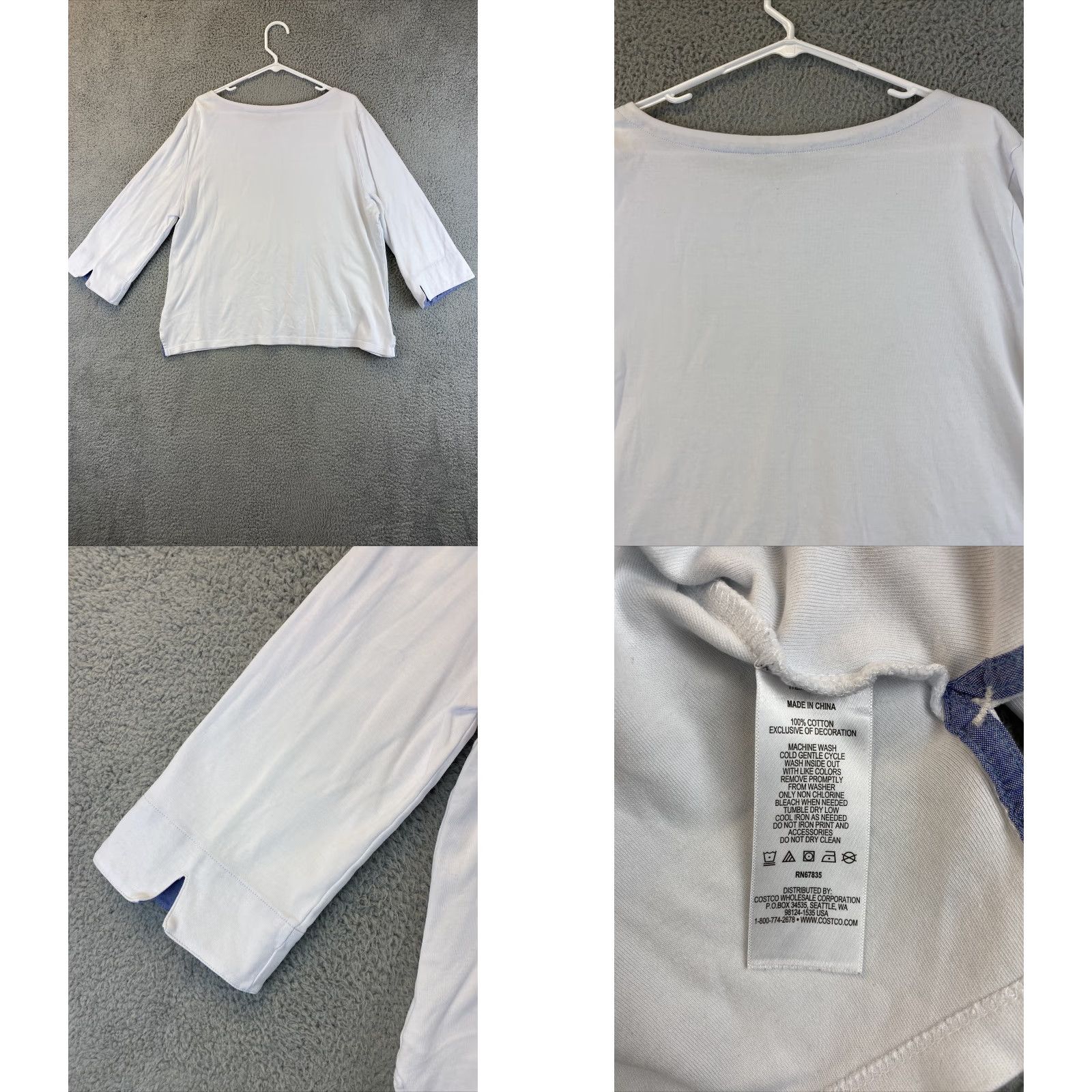 Nautica VINTAGE? (No) Nautica Blouse Women 3/4 Sleeve Round Neck Pullover White XXL 2XL Women’s Shirt Top 3/4 Sleeve White Nautica Womens Blouse 2XL Size XXL / US 16-18 / IT 52-54 - 8 Thumbnail