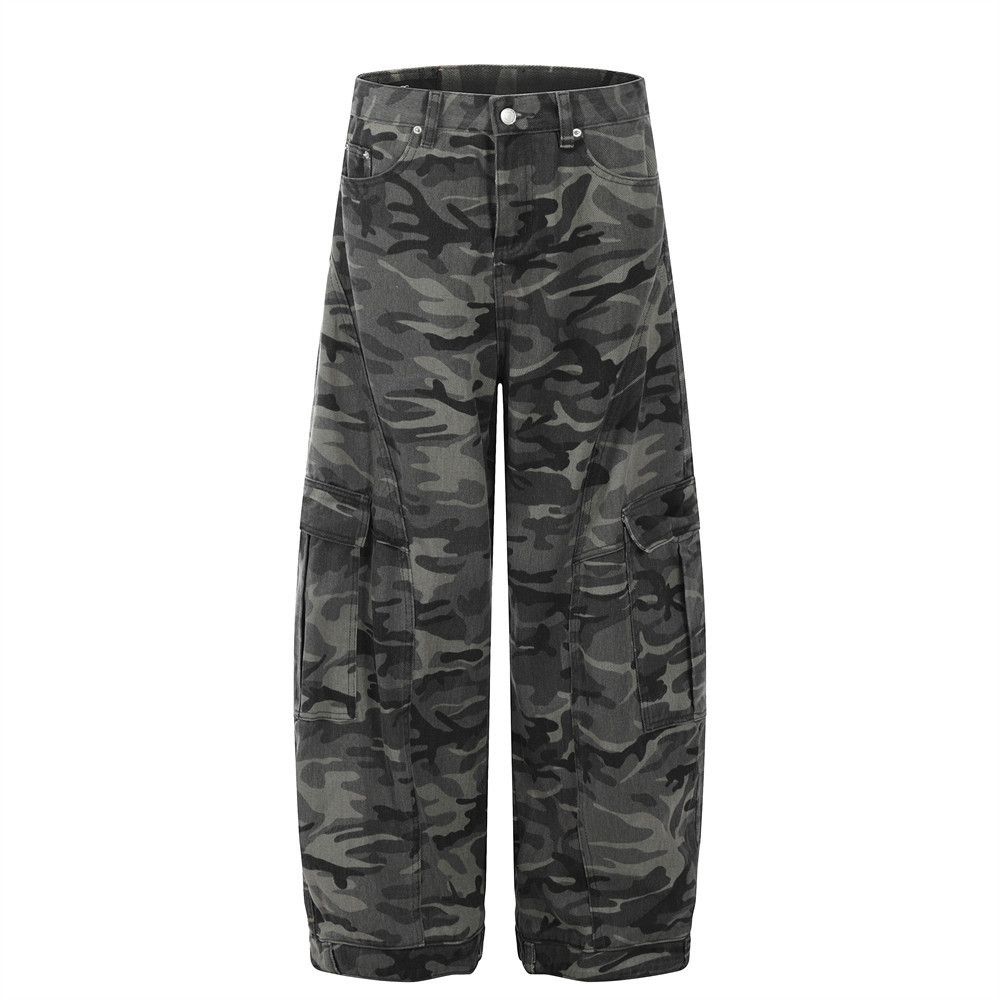 Japanese Brand × Jean Camouflage men's loose wide-leg workwear machete jeans Size US 32 / EU 48 - 1 Thumbnail