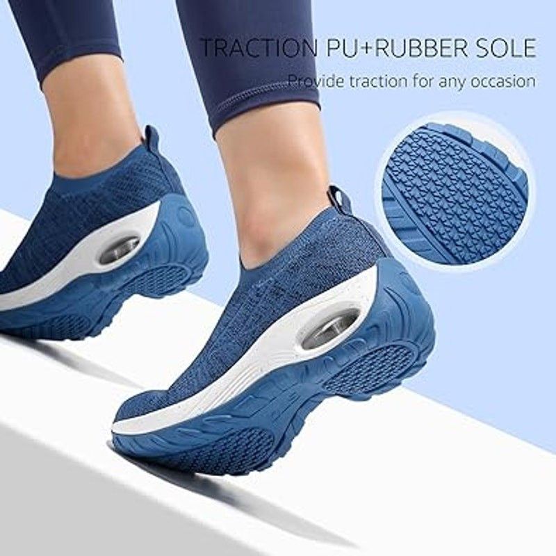 Other STQ Women's 7.5 Blue Mesh Slip-On Arch Support Walking Shoes Size US 7.5 / IT 37.5 - 6 Thumbnail