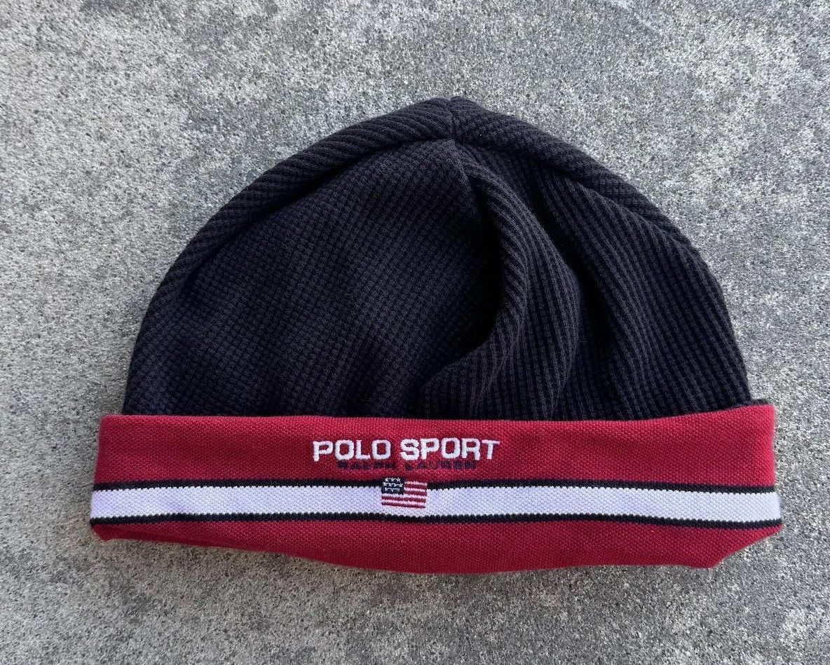 Polo Ralph Lauren Vintage Polo Sport Ralph Lauren Reversible Beanie Size ONE SIZE - 4 Thumbnail