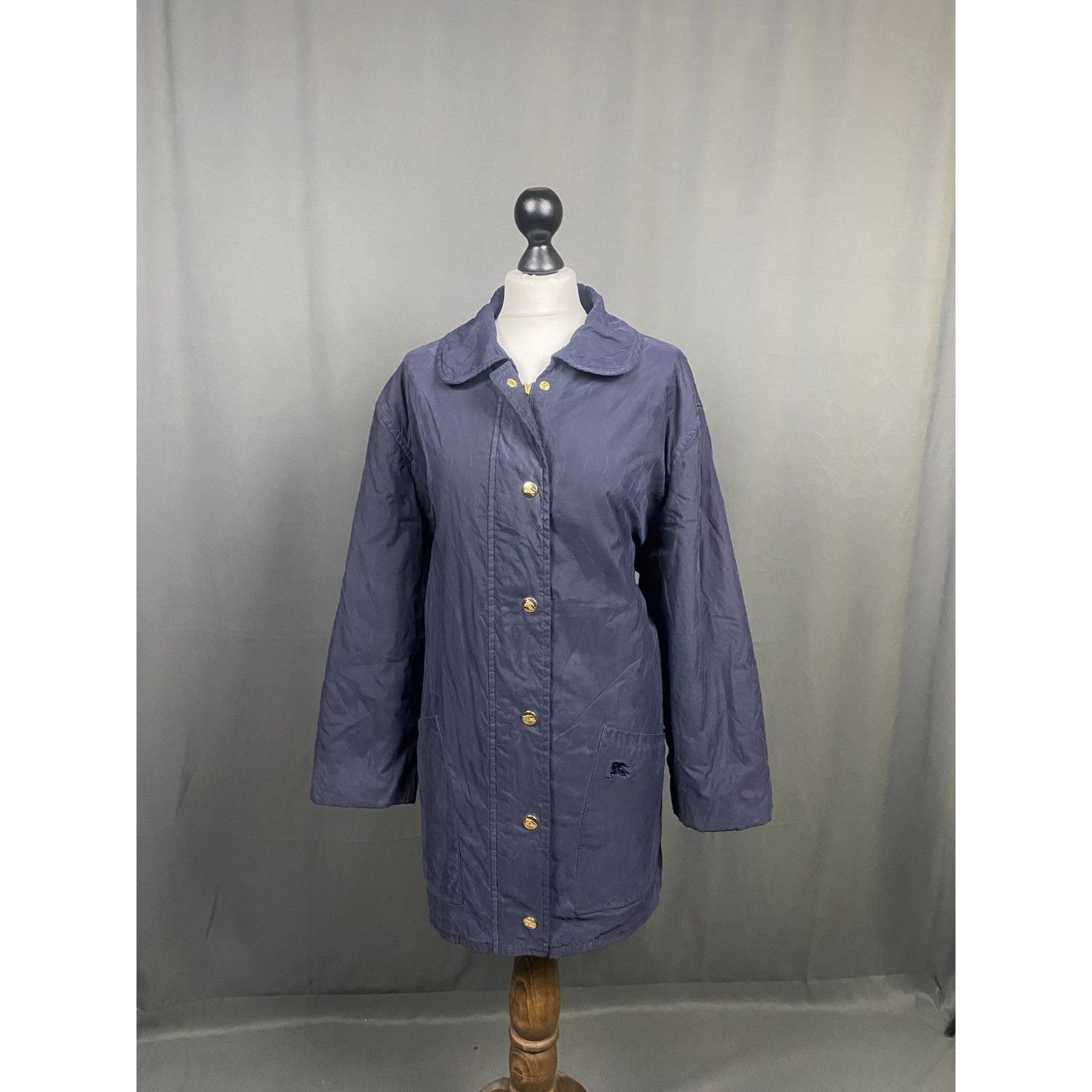 Burberry Burberry Nova Check Lining Vintage Women's Blue Quilted Jack Size XL / US 12-14 / IT 48-50 - 3 Thumbnail