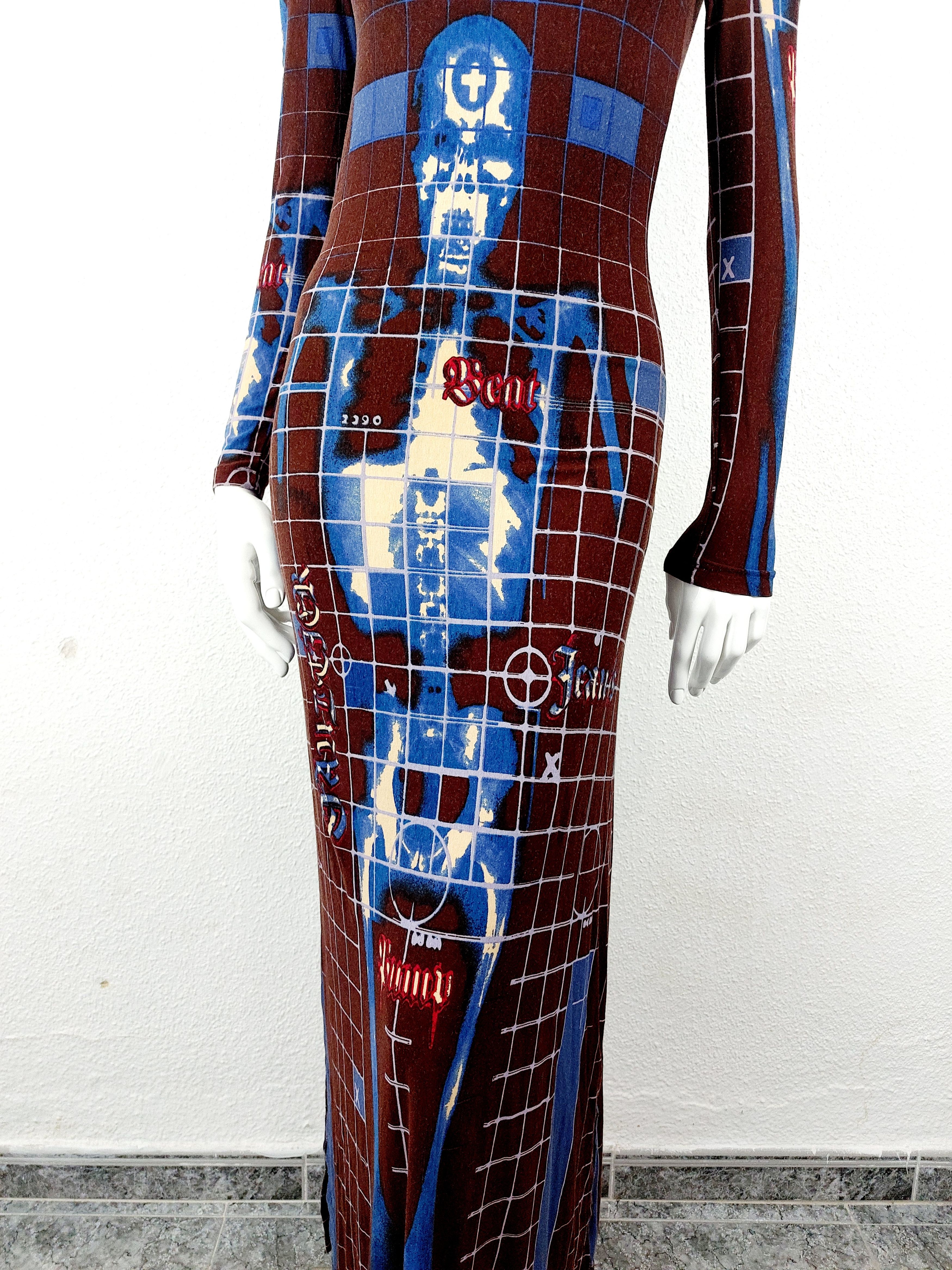 Jean Paul Gaultier Jean Paul Gaultier 1996 Cyberbaba X-Ray Skeleton Maxi Dress Size M / US 6-8 / IT 42-44 - 7 Thumbnail
