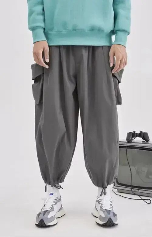 Japanese Brand 20AW Indigo Union Japan Grey Oversized Americana Pants Size US 32 / EU 48 - 1 Thumbnail