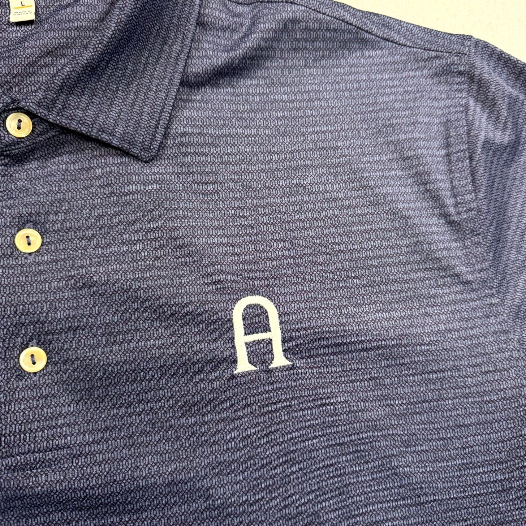 Peter Millar Peter Millar Polo Shirt Mens Large Blue Geometric Logo Summer Comfort Golf Size US L / EU 52-54 / 3 - 2 Thumbnail