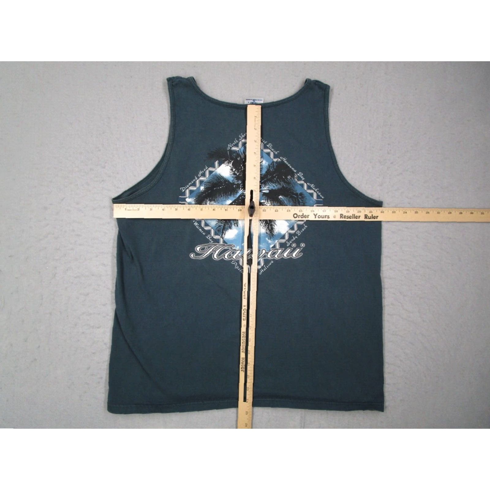 Vintage VINTAGE Softee Hawaii Shirt Mens XL Blue 90s Beach California Retro Surf T-Shirt Reg Men Sleeveless Cotton Knit Tank Top Size US XL / EU 56 / 4 - 6 Thumbnail