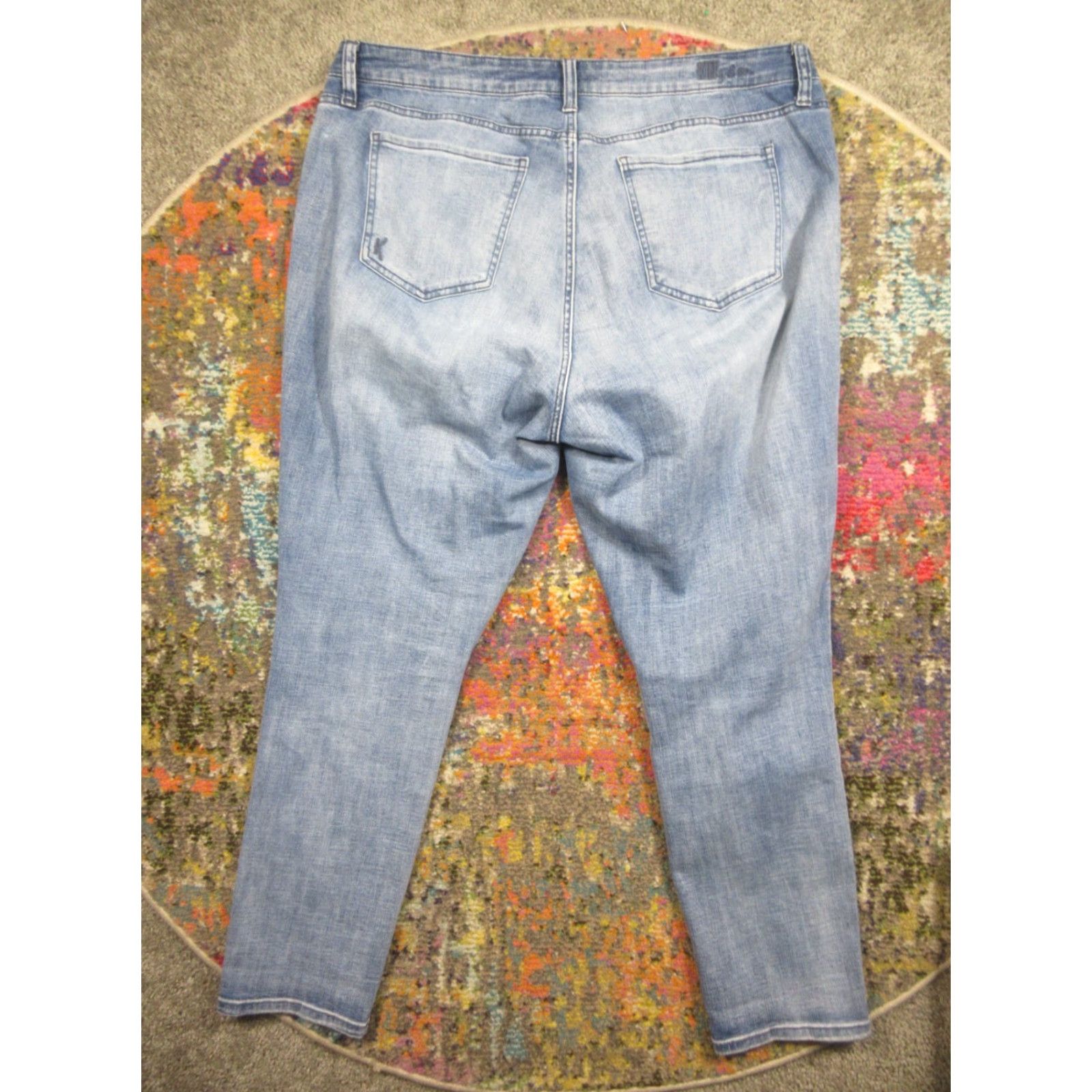 Vintage KUT from the Kloth Katy Boyfriend Jeans 16W Medium Wash Blue 30 Inseam Regular 5-Pocket Denim Women Size 38" / US 16 / IT 52 - 2 Thumbnail
