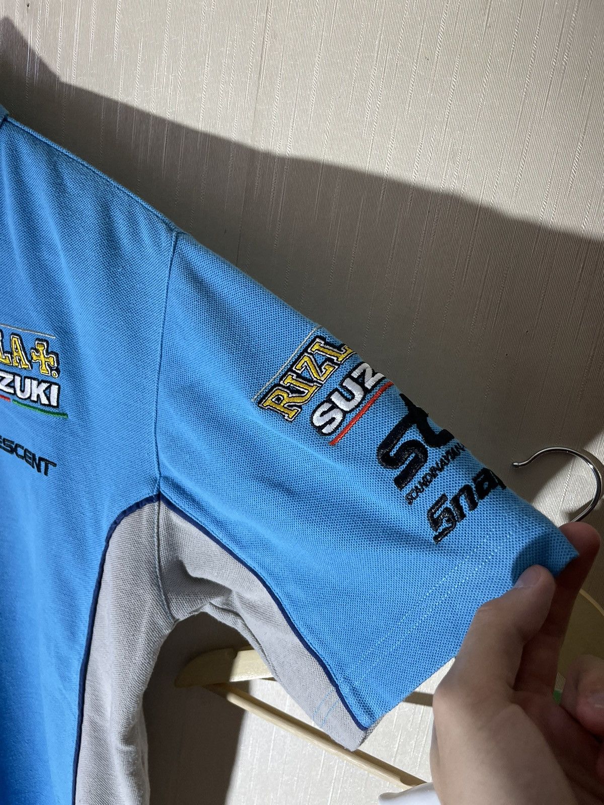 Vintage Suzuki Rizla+ vintage racing polo shirt Size US XL / EU 56 / 4 - 4 Thumbnail