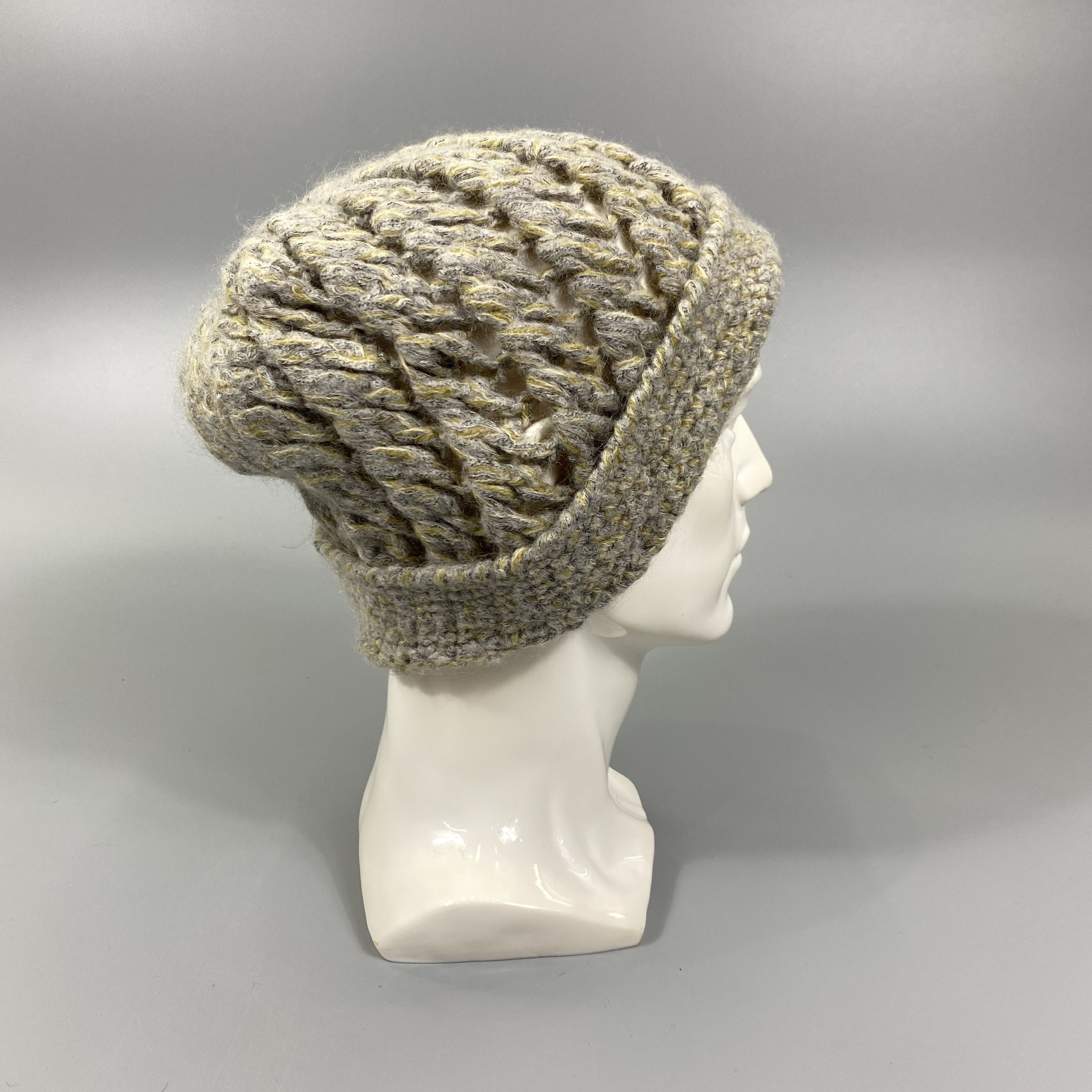 Vintage Brown Knit Snow Cap Hat -BN666 Size ONE SIZE - 8 Thumbnail
