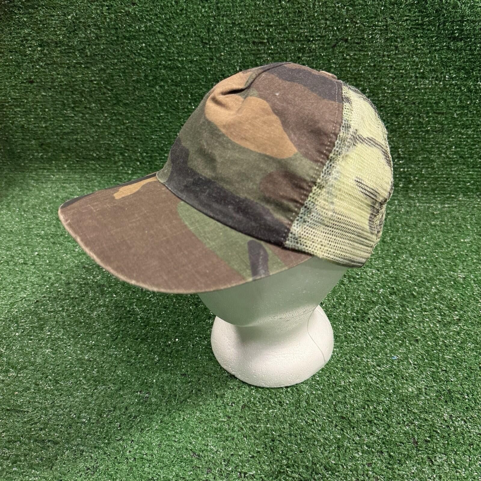 Other Vintage Camo Trucker Hat Mesh Snapback Cap USA Woodland Camo Size ONE SIZE - 1 Thumbnail