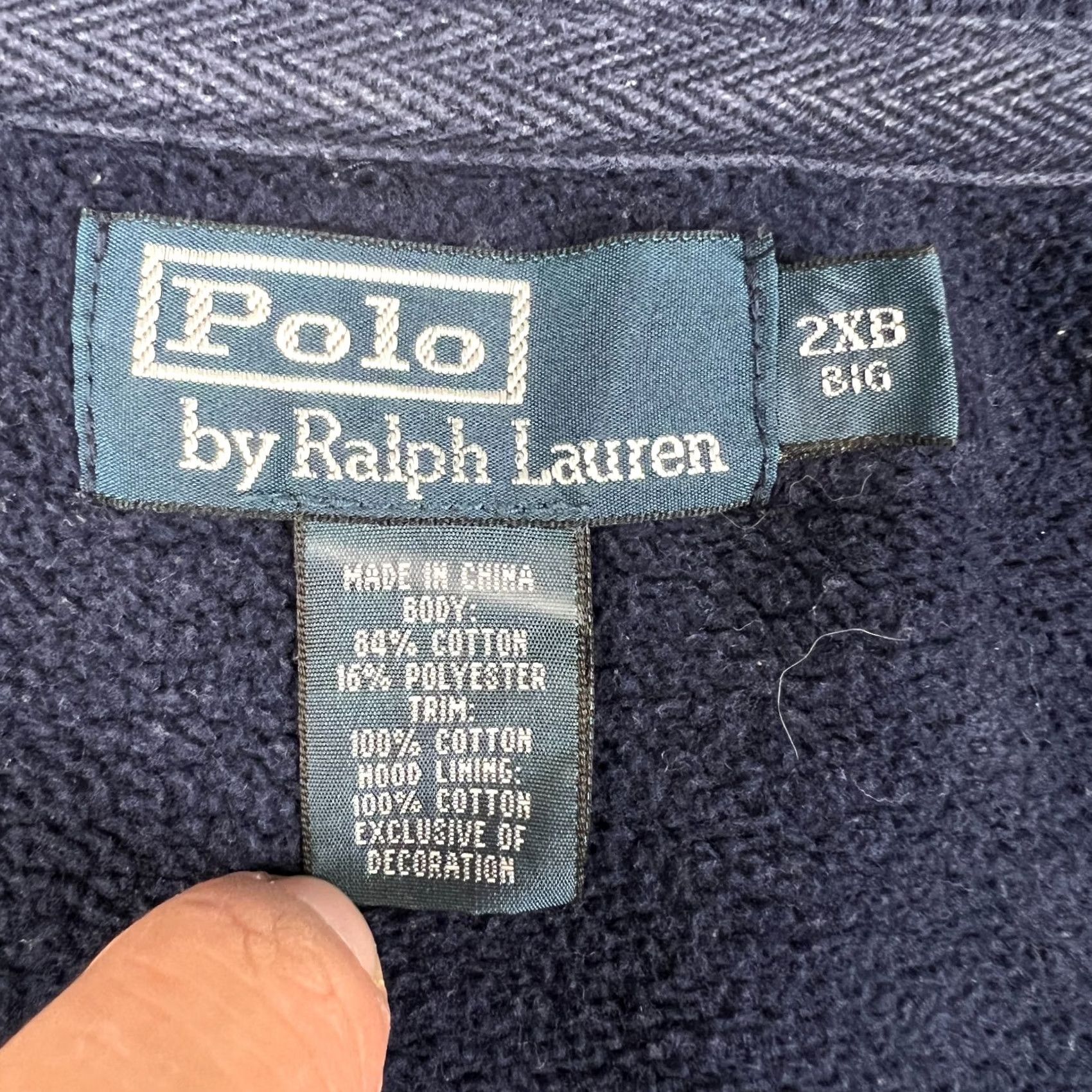 Polo Ralph Lauren Polo Ralph Lauren Hoodie Blue 2XB Fleece Lined Full Zip Sweatshirt Mens Pony Size US XXL / EU 58 / 5 - 4 Thumbnail