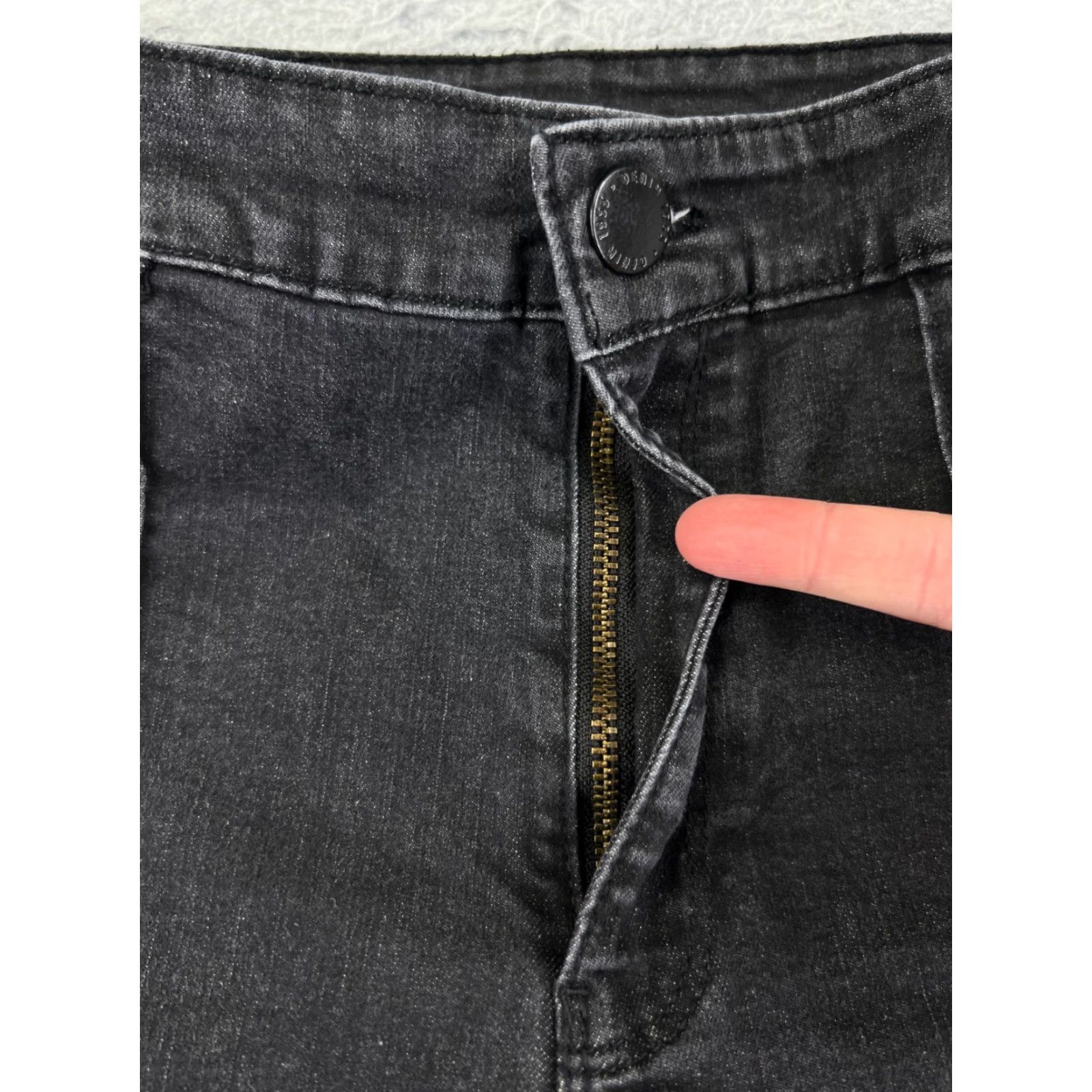 Denime Kappahl Jeans Denim Straight Leg 26x27 Black Cotton 26 Mid Rise 5-Pocket Womens Regular Jeans Size 26" / US 2 / IT 38 - 5 Thumbnail