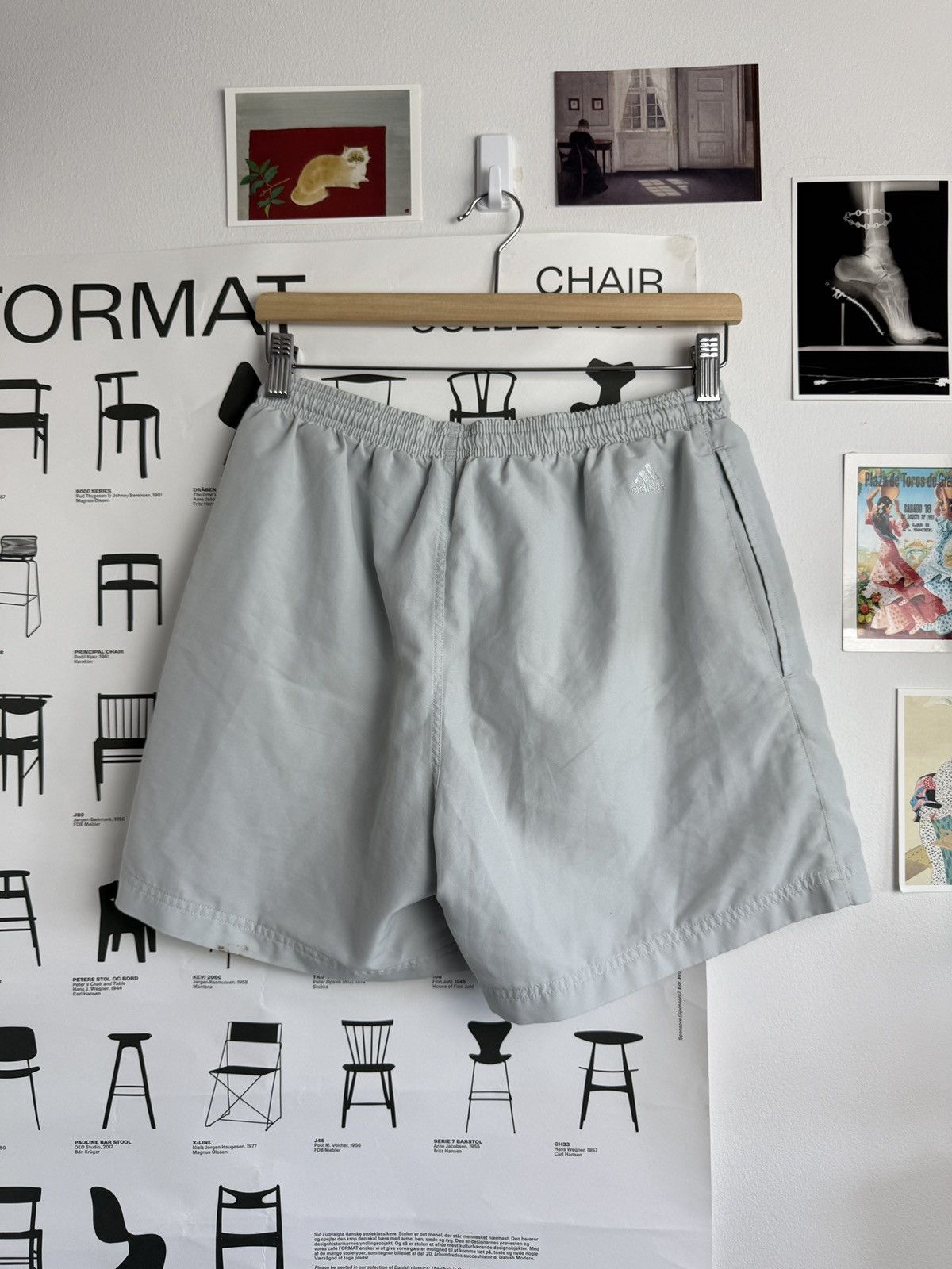 Adidas Vintage 90s Adidas babyblue shorts XS blockcore gym running Size US 30 / EU 46 - 2 Thumbnail