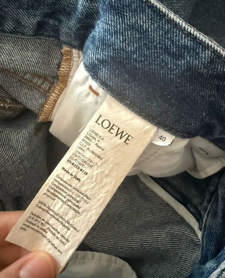 Loewe LOEWE SS25 printed logo curved knife jeans Size 26" / US 2 / IT 38 - 3 Thumbnail
