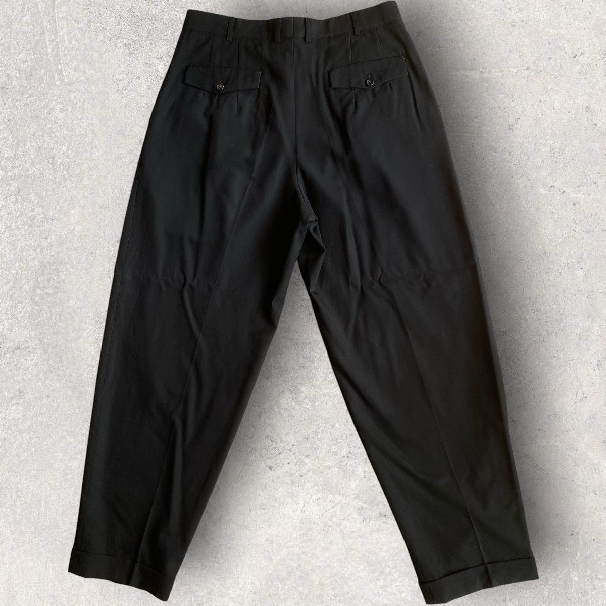 Yohji Yamamoto Fall94 Wool Garbadine Baggy Trousers Size US 34 / EU 50 - 4 Thumbnail
