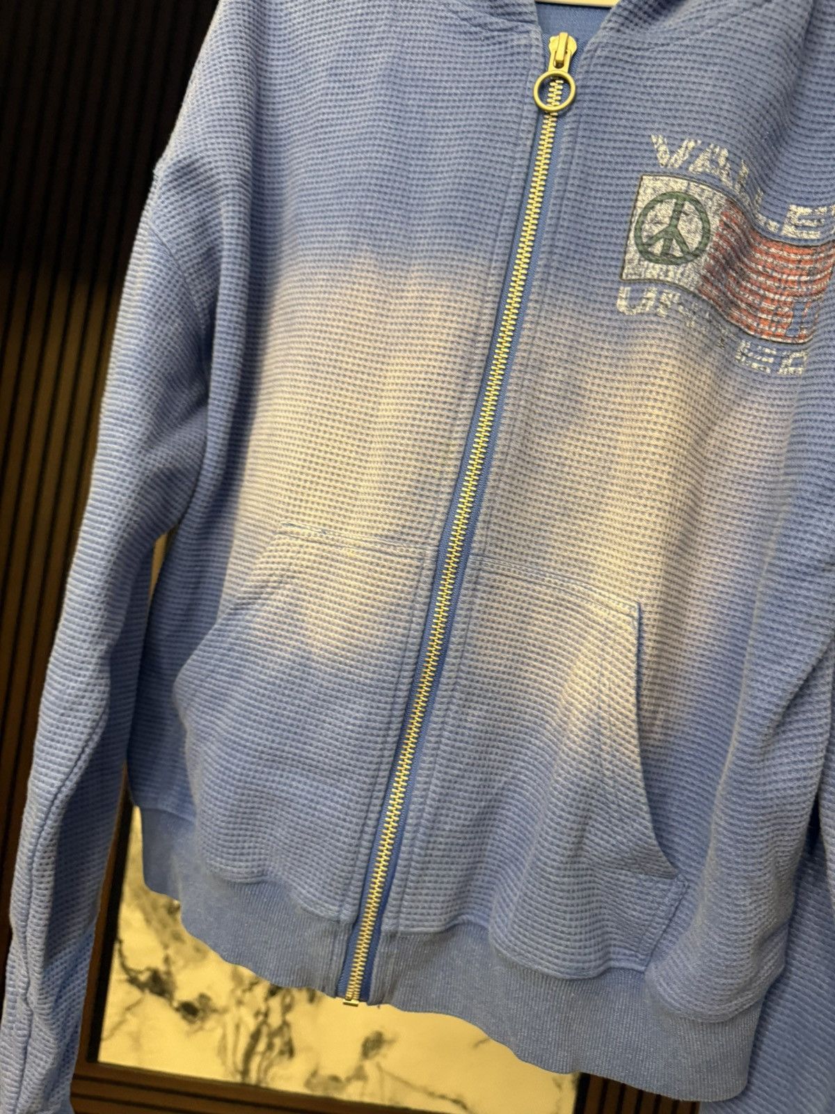 Vale Vale Lives Forever Zip Up Thermal Hoodie United Blue Large Size US L / EU 52-54 / 3 - 4 Thumbnail