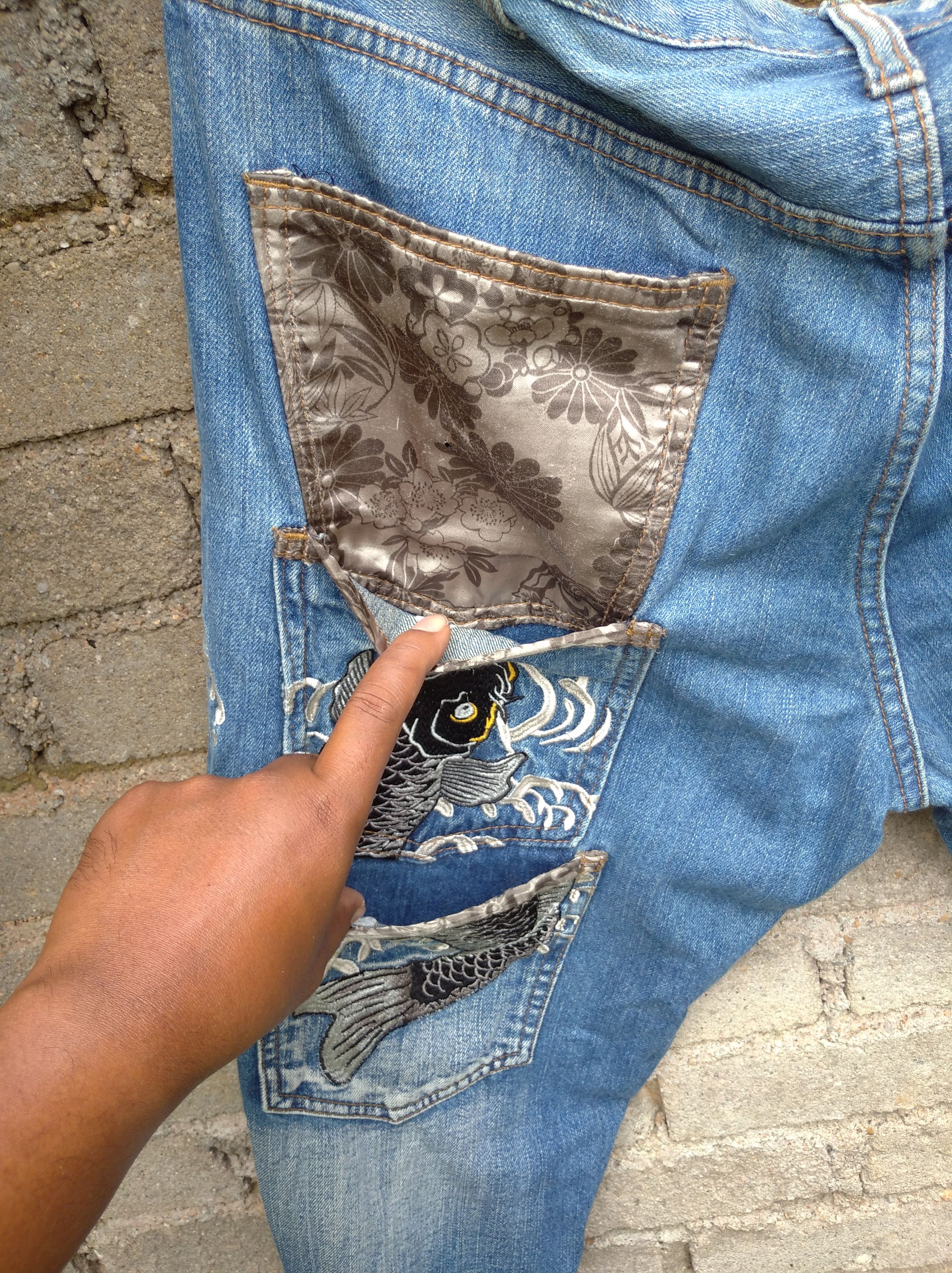Hysteric Glamour × If Six Was Nine × Japanese Brand dominate koi embroidered denim multi pocket jeans Size US 38 / EU 54 - 9 Thumbnail