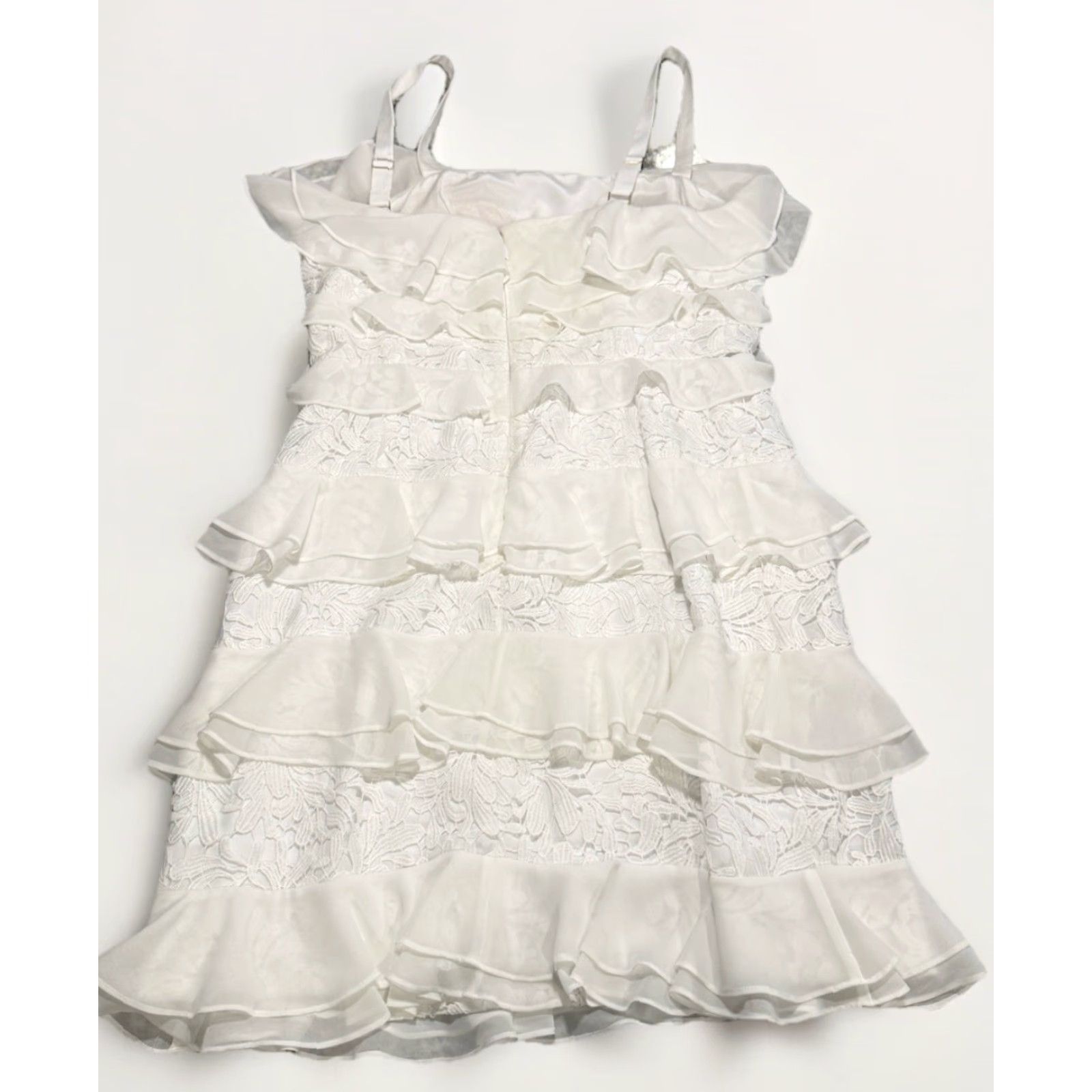 Lilly Pulitzer Lilly Pulitzer Dress Olive White Women's 10 Lace Ruffle Sleeveless Mini Size L / US 10 / IT 46 - 6 Thumbnail