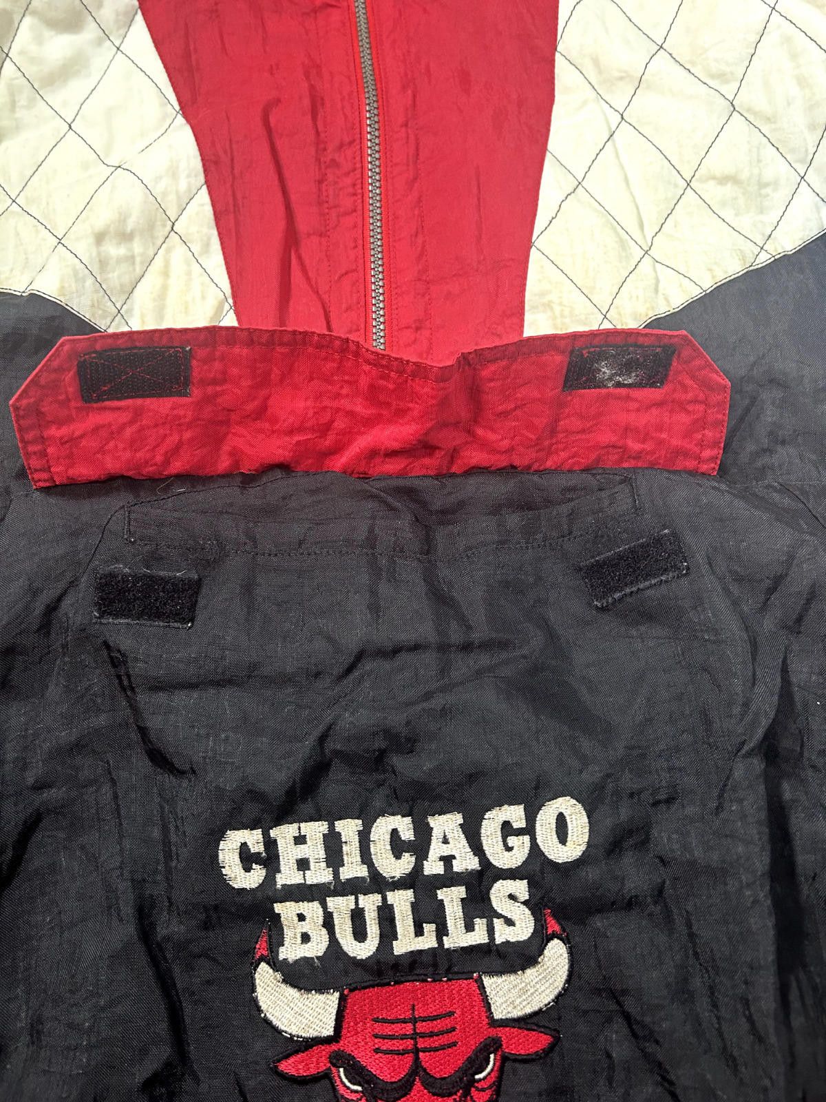 NBA Vintage 90s Chicago Bulls NBA 1/2 Zip Pullover Puffer Nylon Size US XL / EU 56 / 4 - 8 Thumbnail