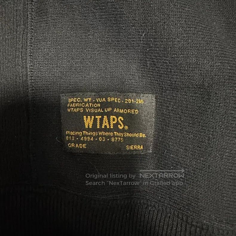 Wtaps Wtaps Black Embroidered Letter Thick Fleece Sweatshirt Size US S / EU 44-46 / 1 - 2 Thumbnail