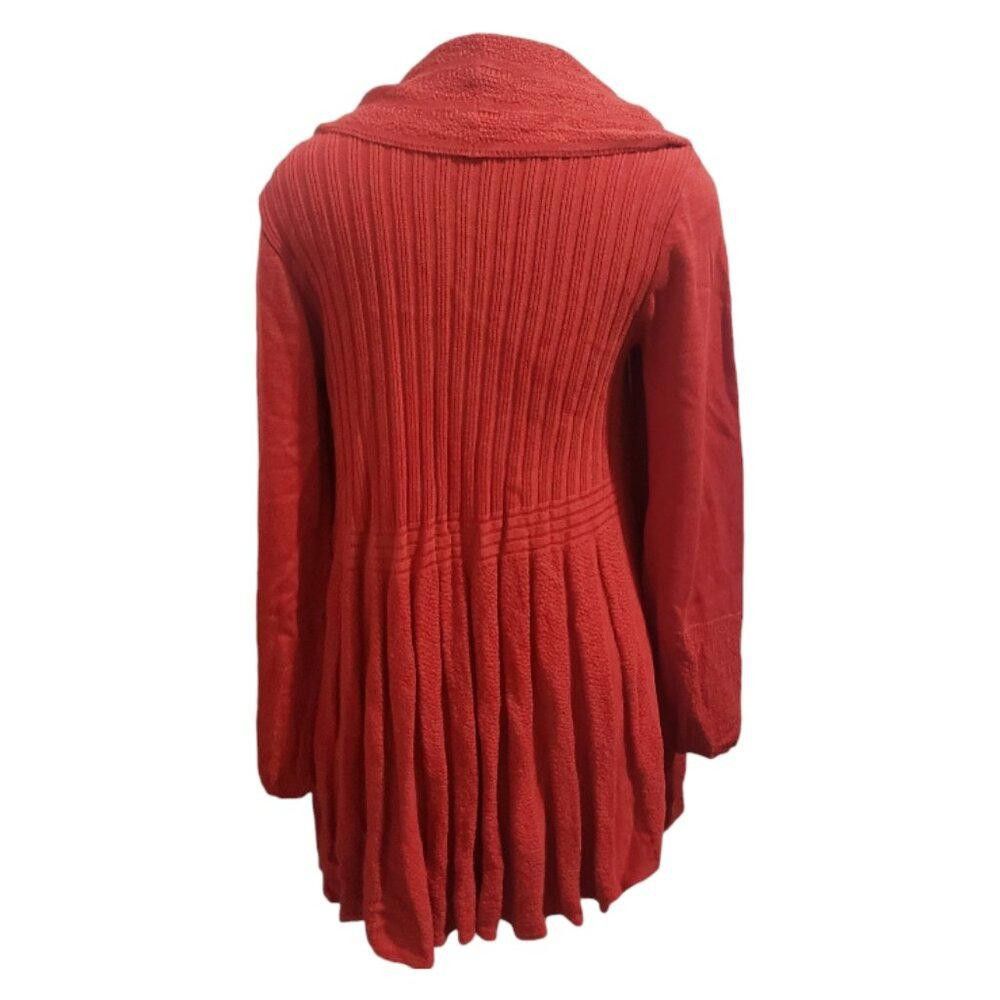Designer CT1915 Ethyl Long Sleeve Red Open Cardigan L Size L / US 10 / IT 46 - 4 Thumbnail