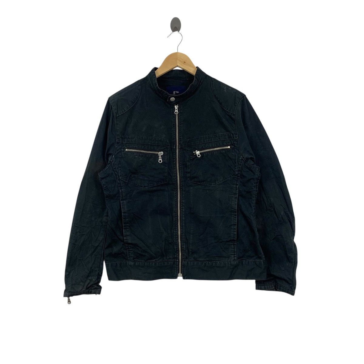 GU GU JAPAN Motorcycle Denim Jeans Indigo Zipper Jacket Parka Size M / US 6-8 / IT 42-44 - 1 Thumbnail