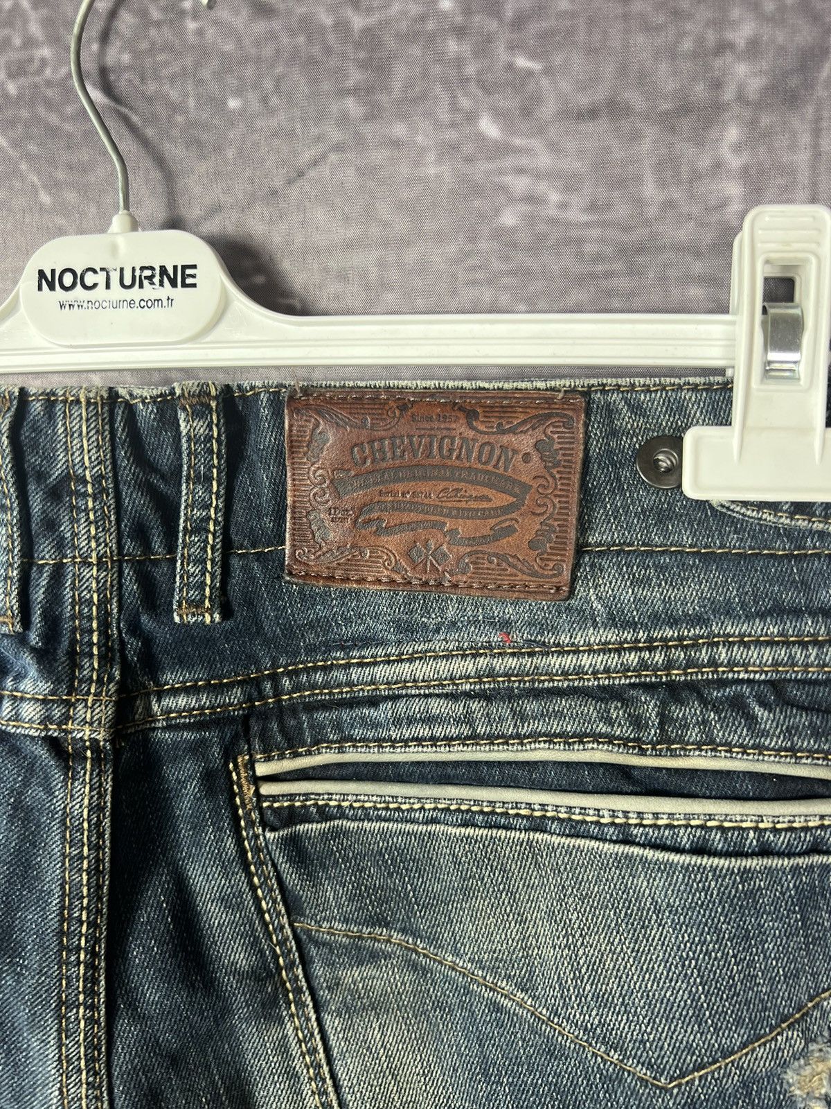 Chevignon Chevignon Jeans Leather pocket pants Size US 33 - 12 Thumbnail