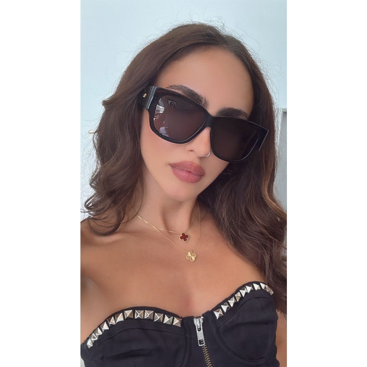 Bottega Veneta NEW Bottega Veneta BV1026S Unisex Black Square Sunglasses Size ONE SIZE - 2 Thumbnail