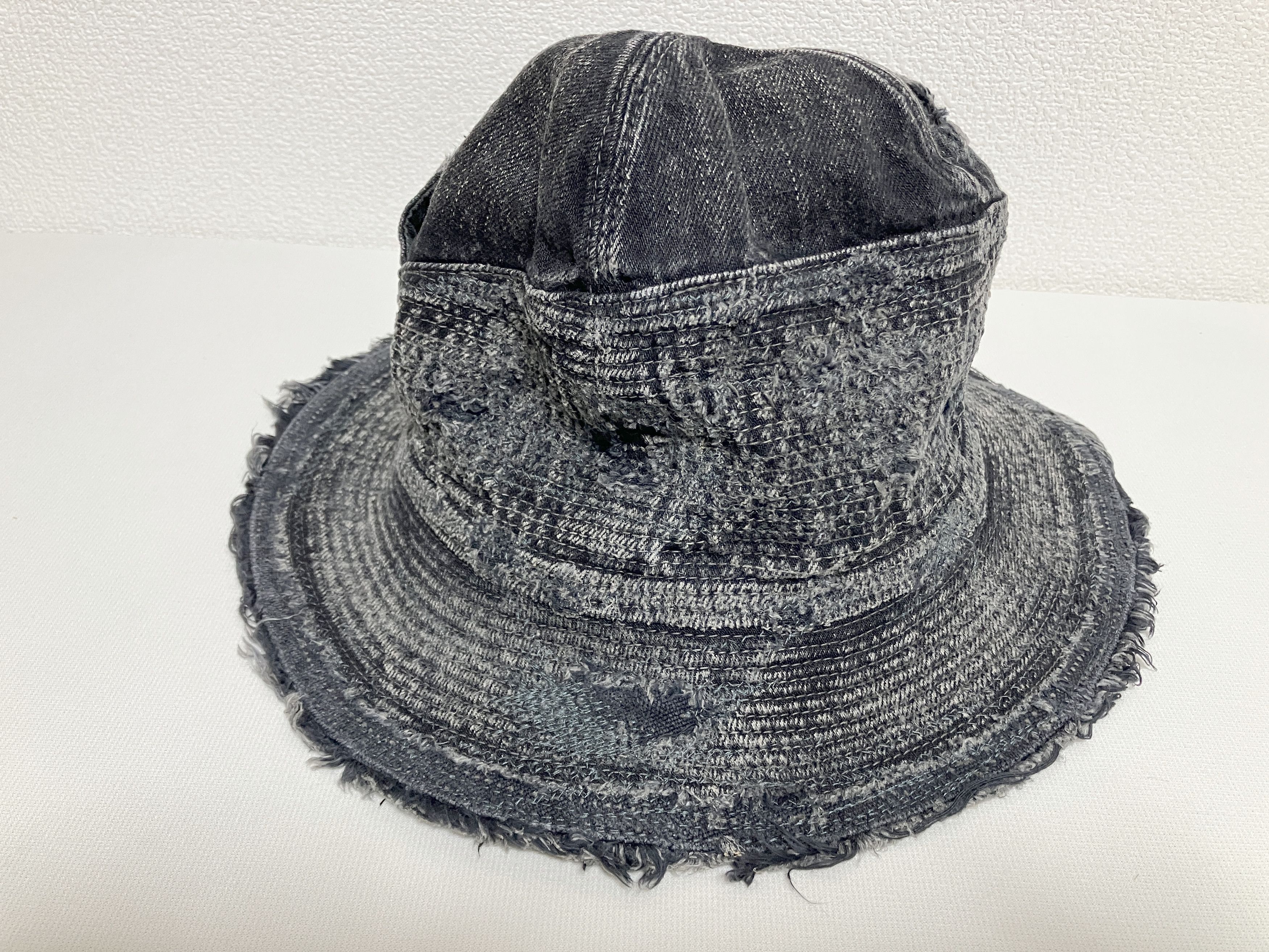 Kapital Kapital 11.5oz old man and sea crash damage black denim hat Size ONE SIZE - 10 Thumbnail