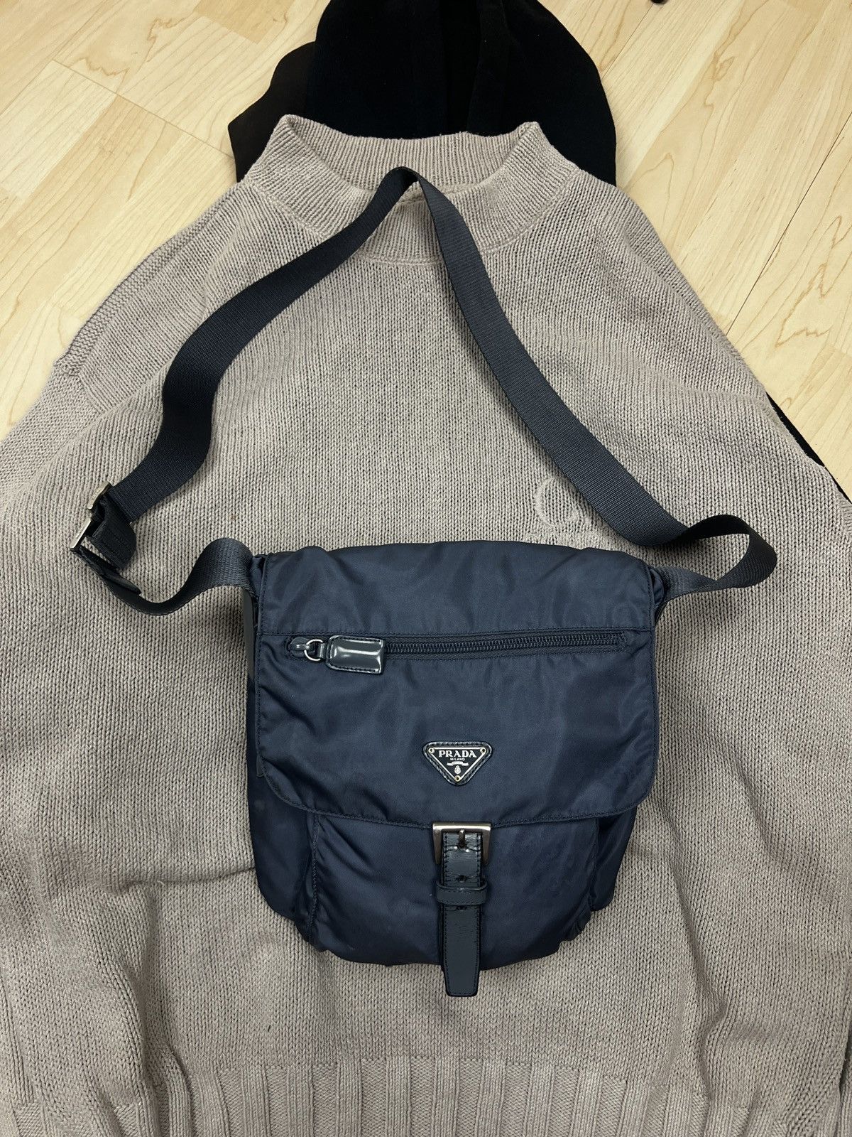 Prada Vintage Prada nylon messenger crossbody bag Size 26 - 1 Thumbnail