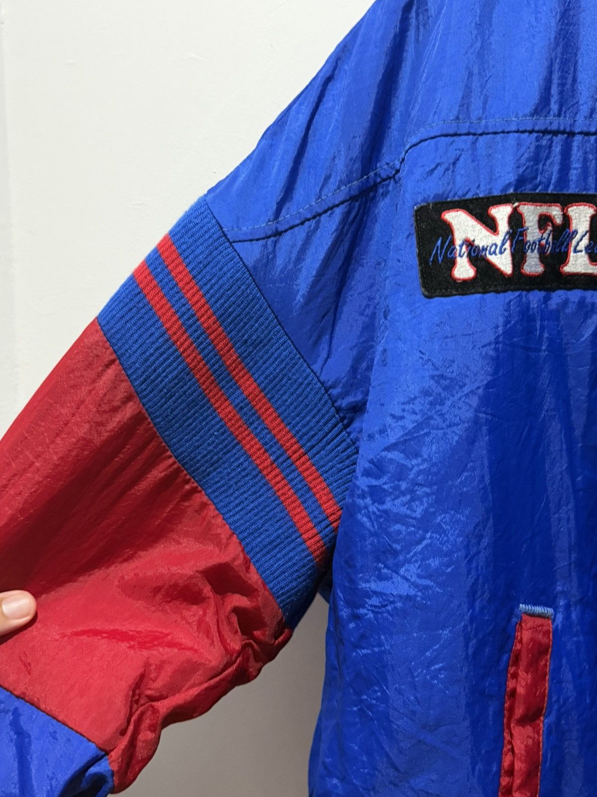 NFL Vintage 90s Buffalo Bills Jim Kelly Jacket Size US XL / EU 56 / 4 - 9 Thumbnail