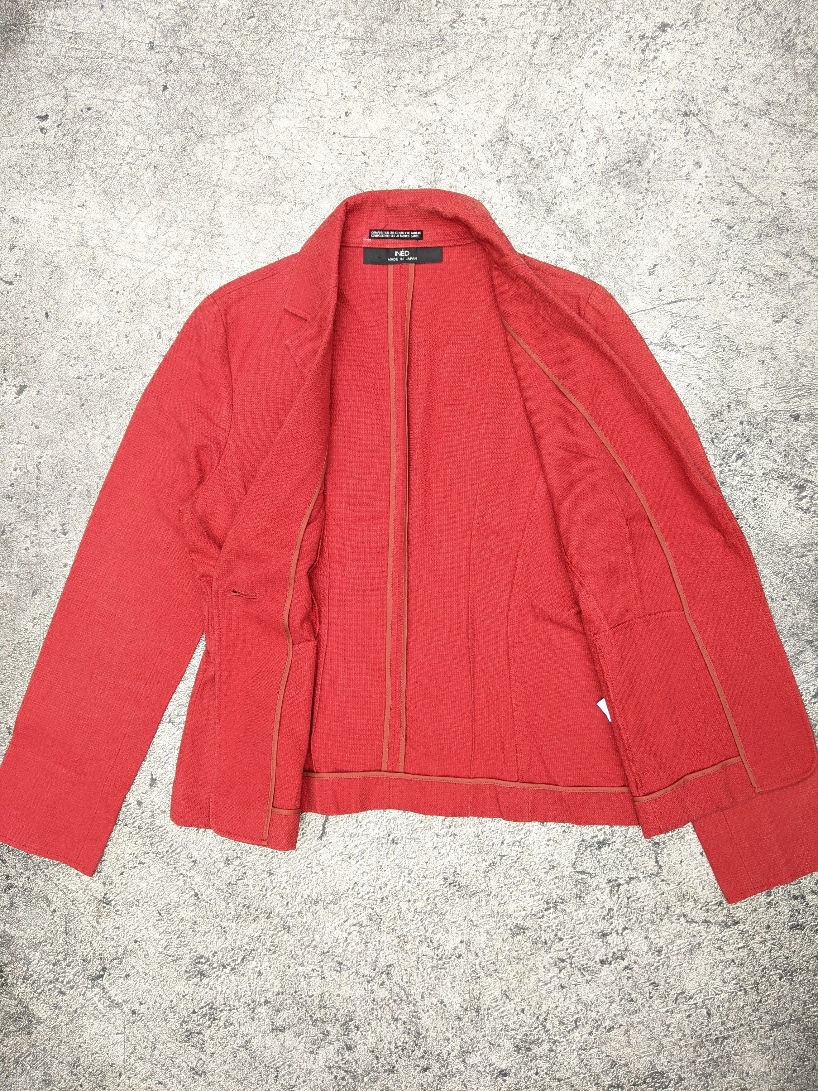Yohji Yamamoto Vintage INED by Yohji Yamamoto Women's Red Blazer Size M / US 6-8 / IT 42-44 - 7 Thumbnail