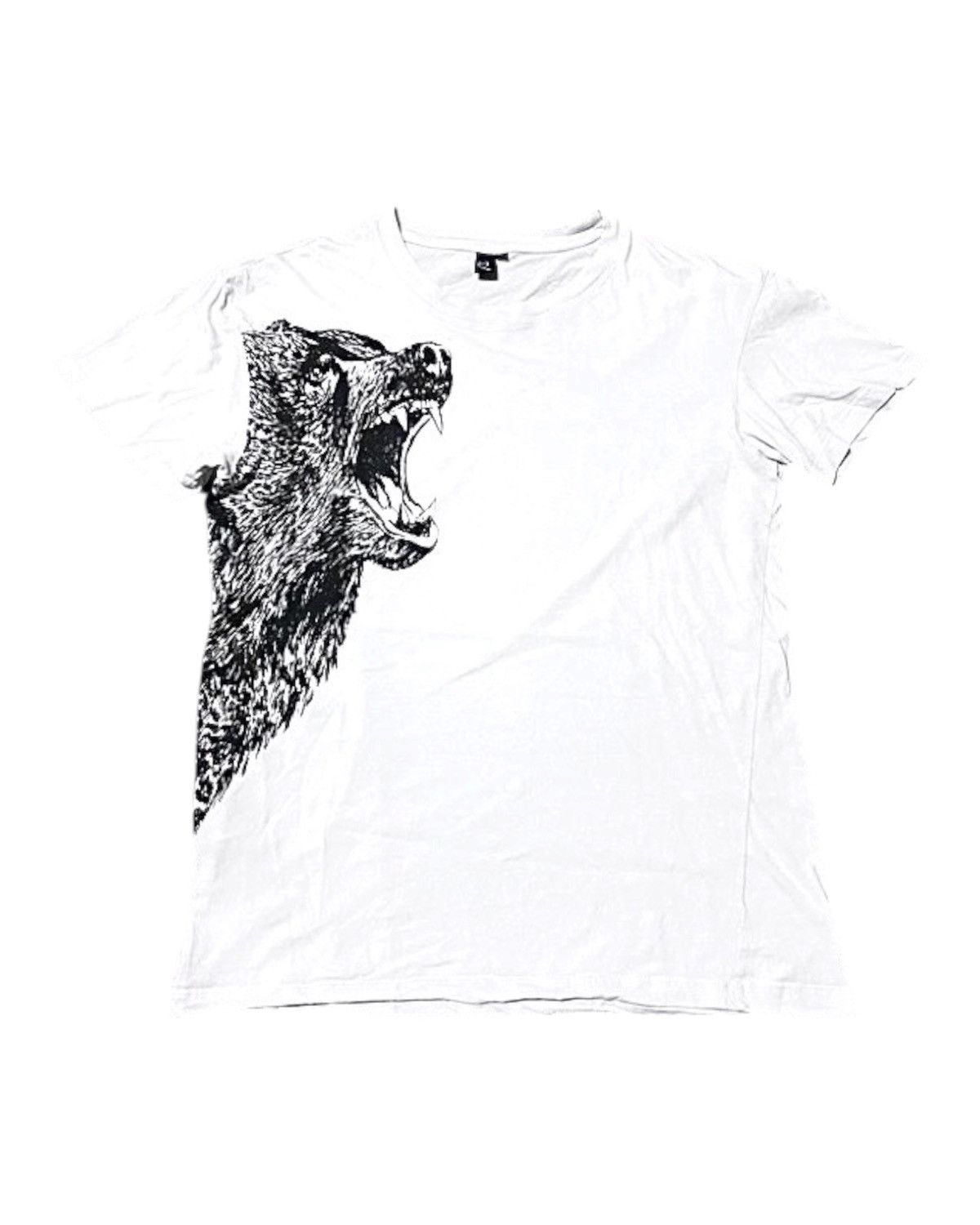 Alexander McQueen 2014 Mcqueen MCQ White Roaring Bear Vintage T-shirt Big Logo Size US L / EU 52-54 / 3 - 5 Thumbnail