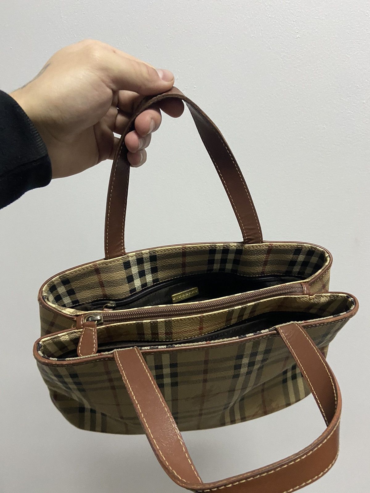 Burberry × Vintage Burberry nova check bag vintage canvas luxury Size ONE SIZE - 4 Thumbnail