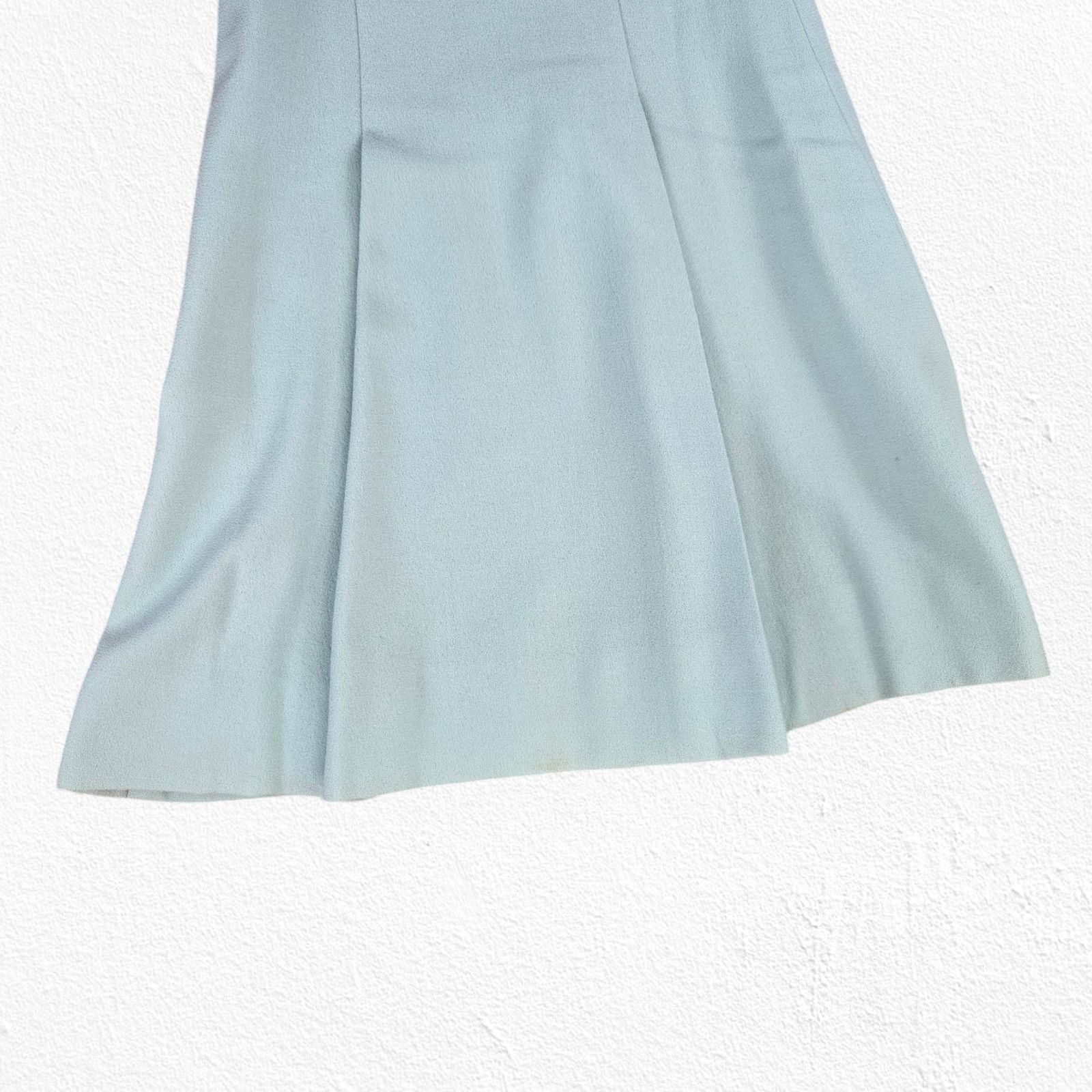 Vintage 1960s Ice Blue Mod A-Line Dress Size 6 Size M / US 6-8 / IT 42-44 - 5 Thumbnail