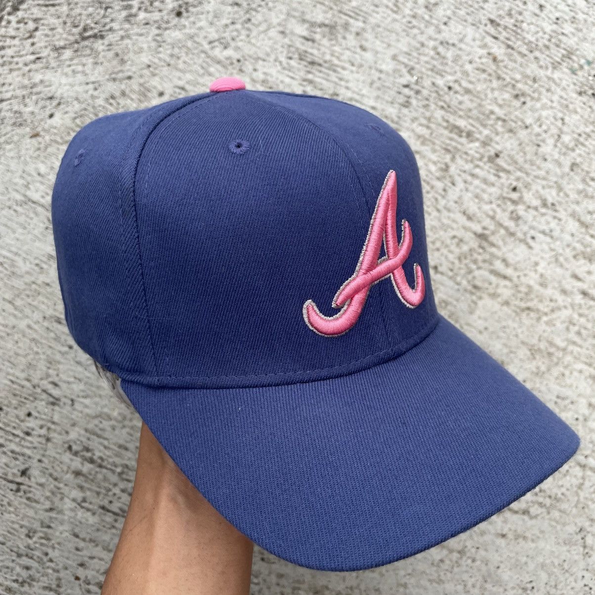 MLB Atlanta braves neon blue with indian logo Size ONE SIZE - 7 Thumbnail