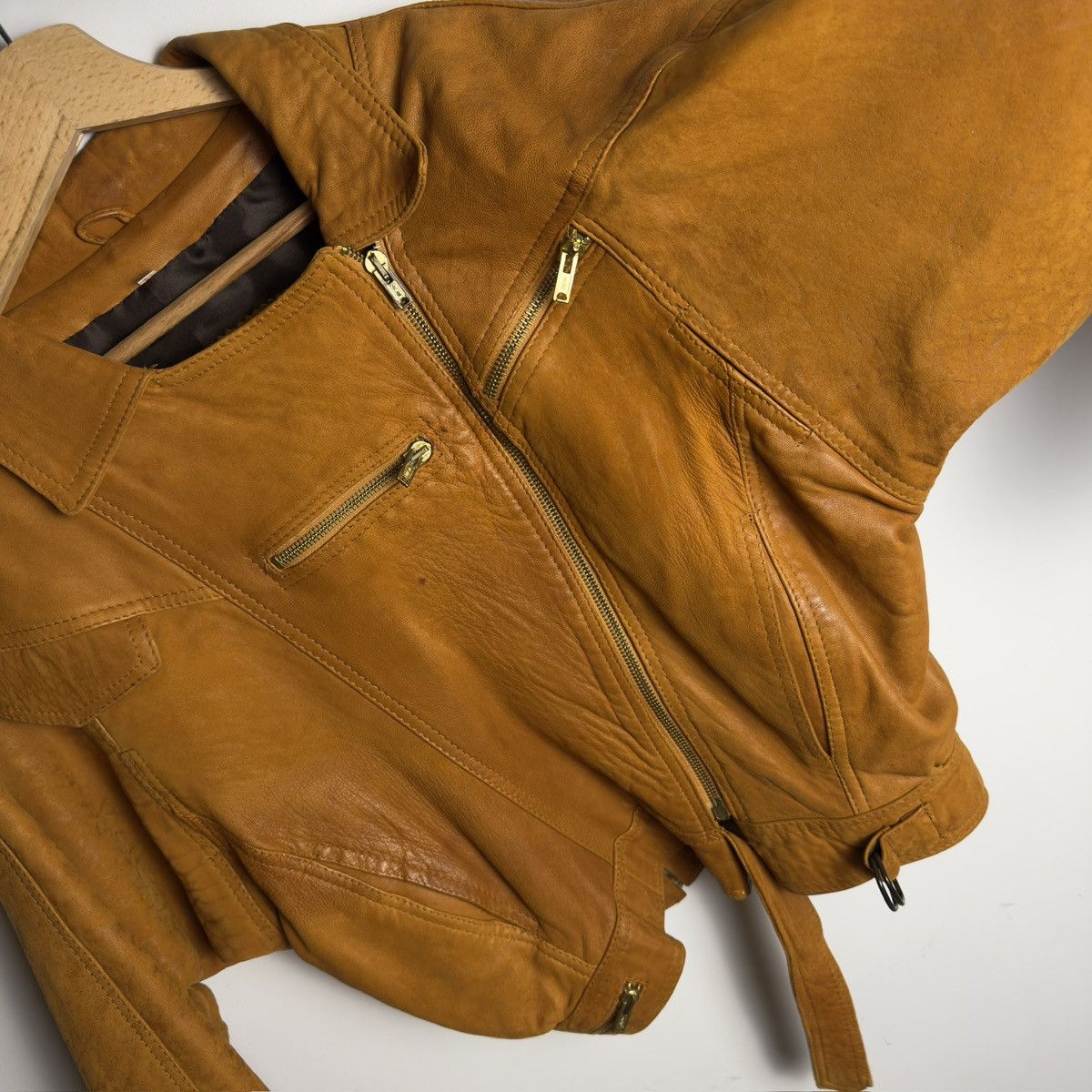 AMI Ami Londnon Vintage Biker Leather Jacket Size M / US 6-8 / IT 42-44 - 6 Thumbnail