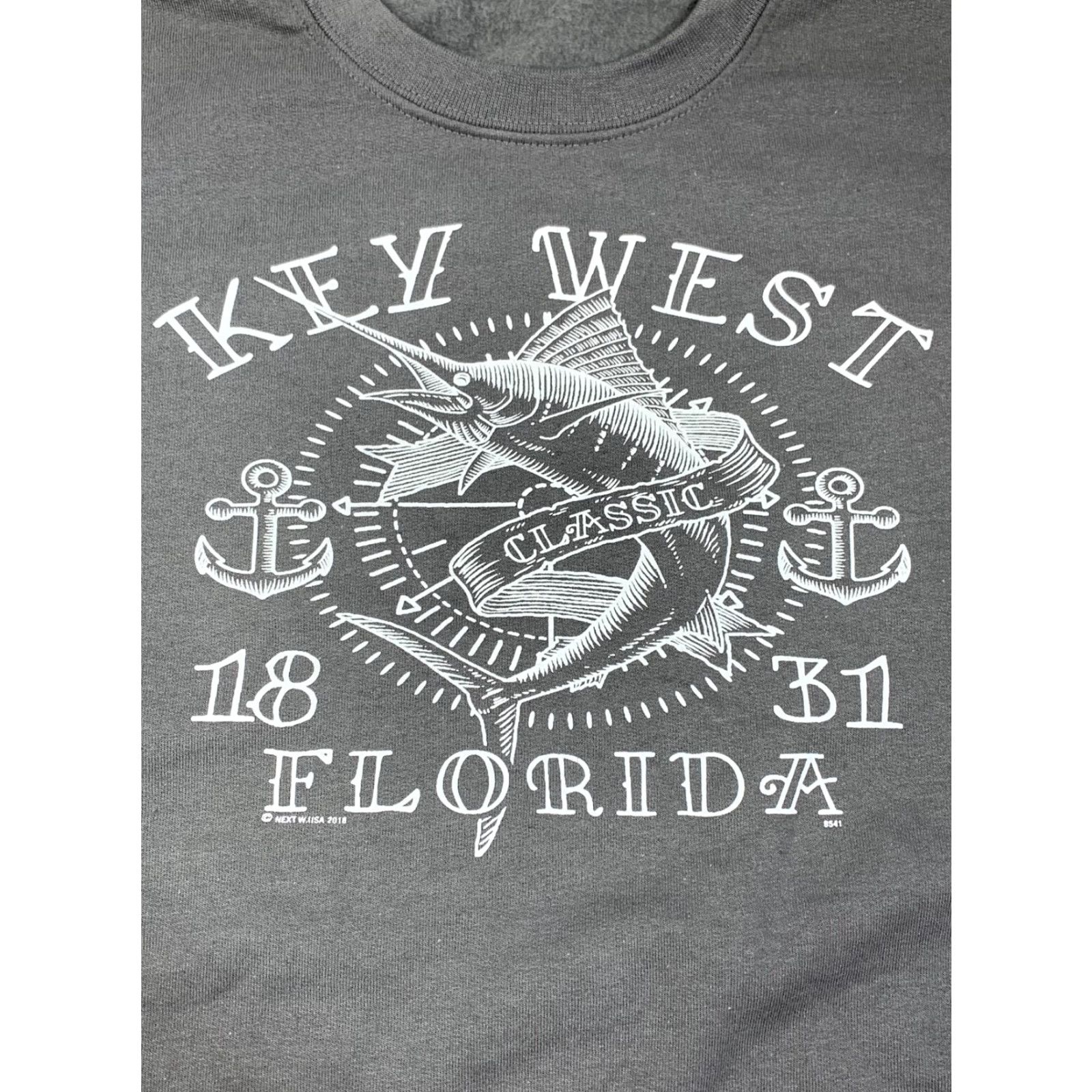 Vintage Graphic Key West Florida Gray Pullover Unisex Sweater Size M Size US M / EU 48-50 / 2 - 2 Thumbnail