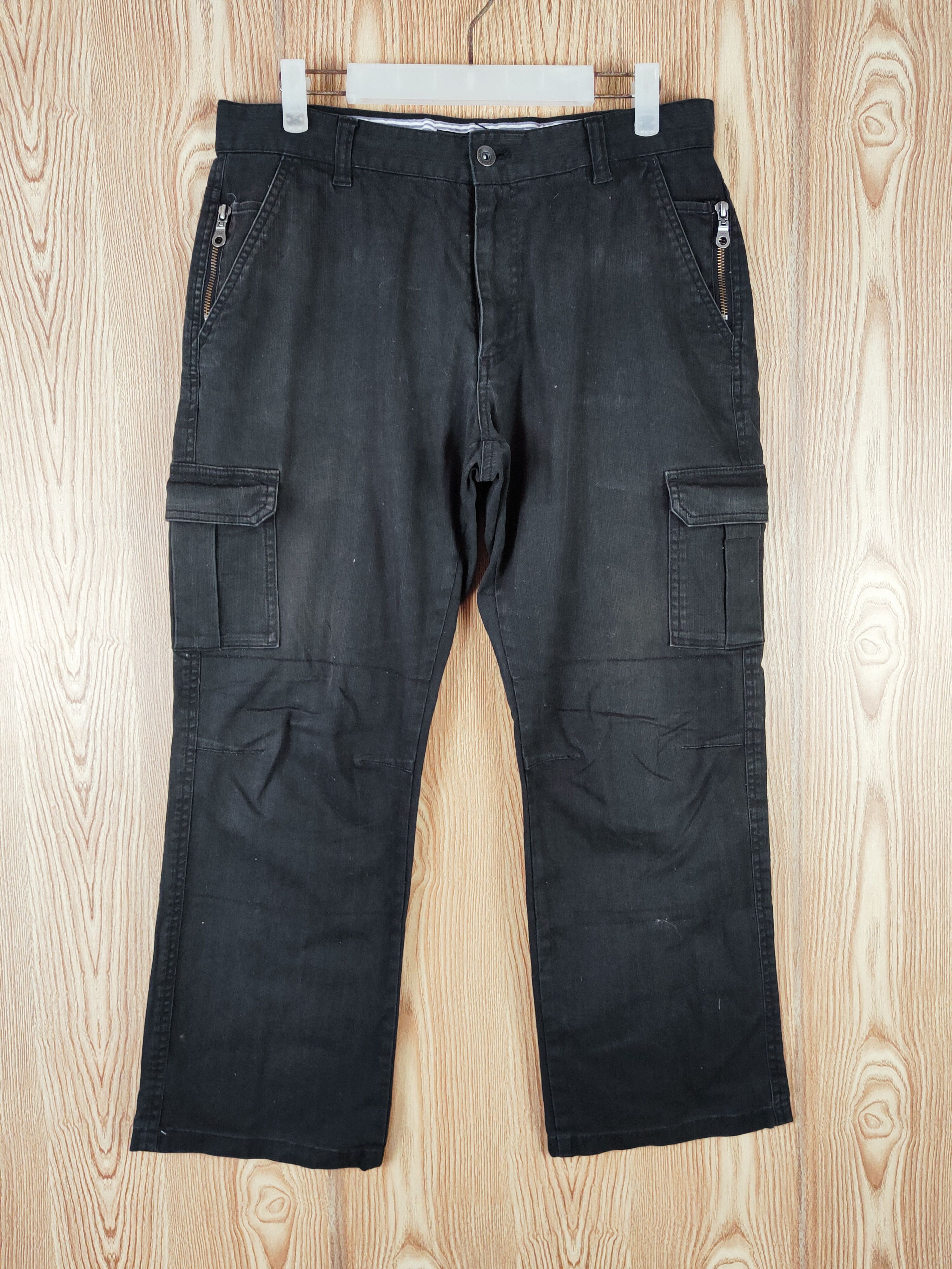 Pazzo Denim Store Black Multipocket Cargo Pants #W203