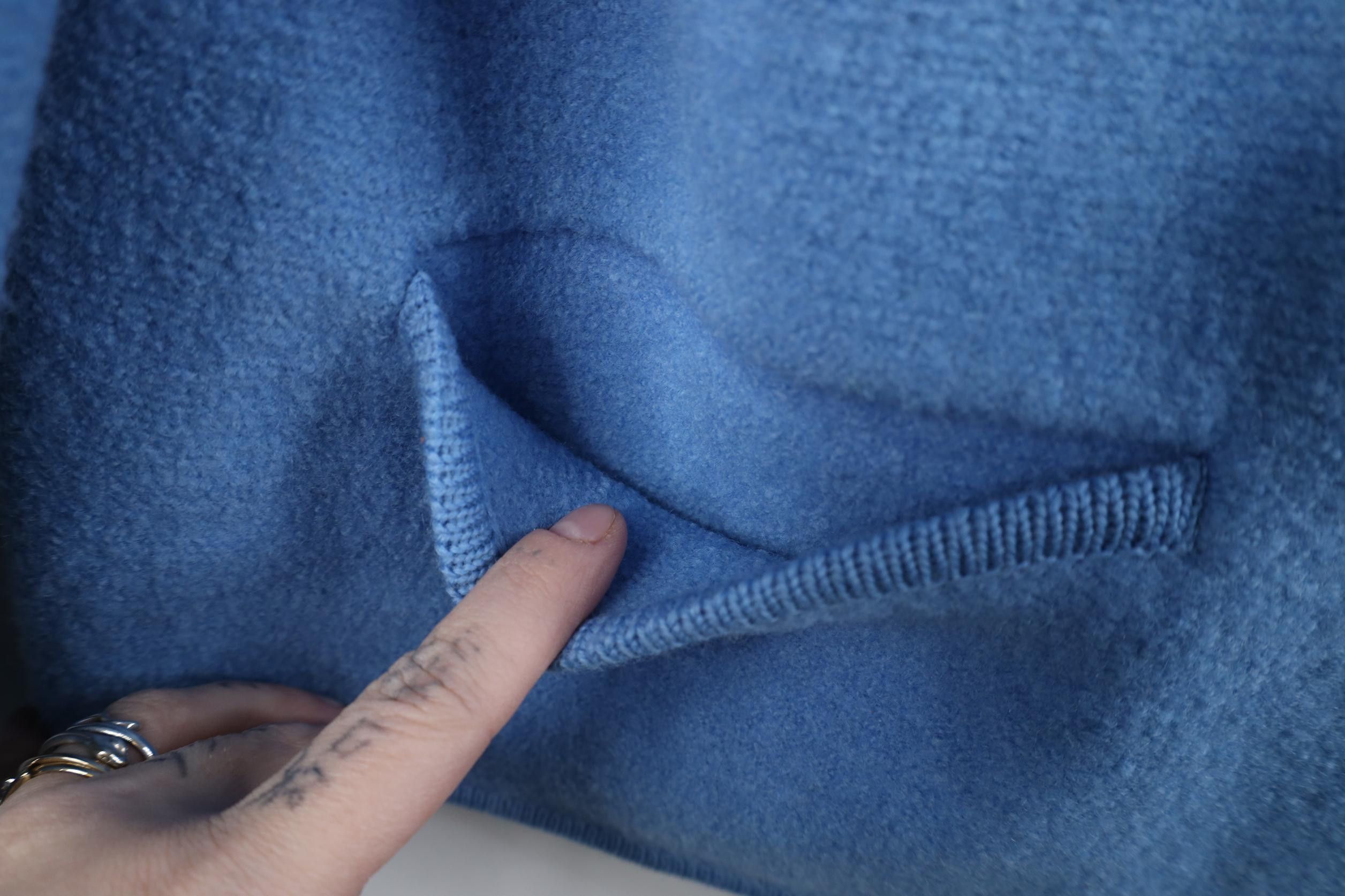 Vintage Vintage 90s Streetwear Boiled Wool Cardigan Jacket Blue Size M / US 6-8 / IT 42-44 - 9 Thumbnail